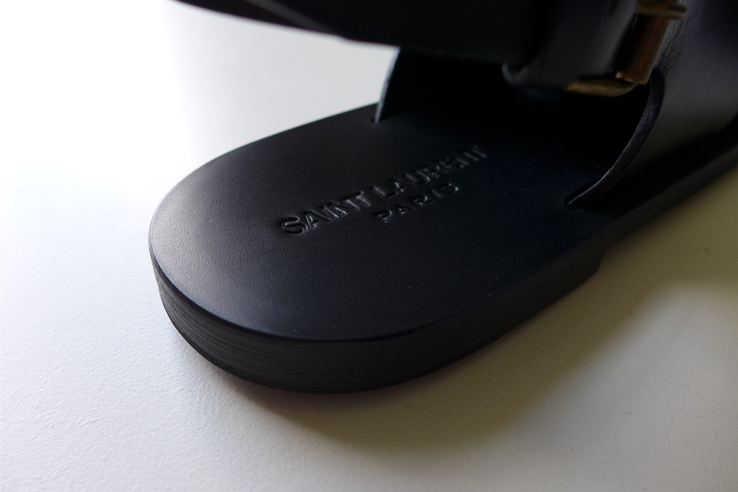 Saint Laurent Paris Saint Laurent Paris Mojave Sandals - Black Calf Leather Size US 8 / EU 41 - 16 Thumbnail