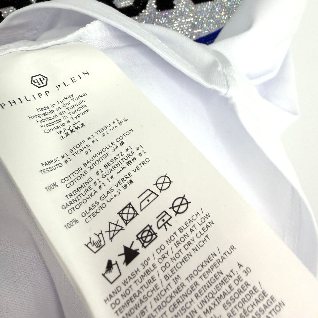Philipp Plein Philipp Plein White Bulldog Crystal Round Neck T-Shirt XXL Size US XXL / EU 58 / 5 - 9 Thumbnail