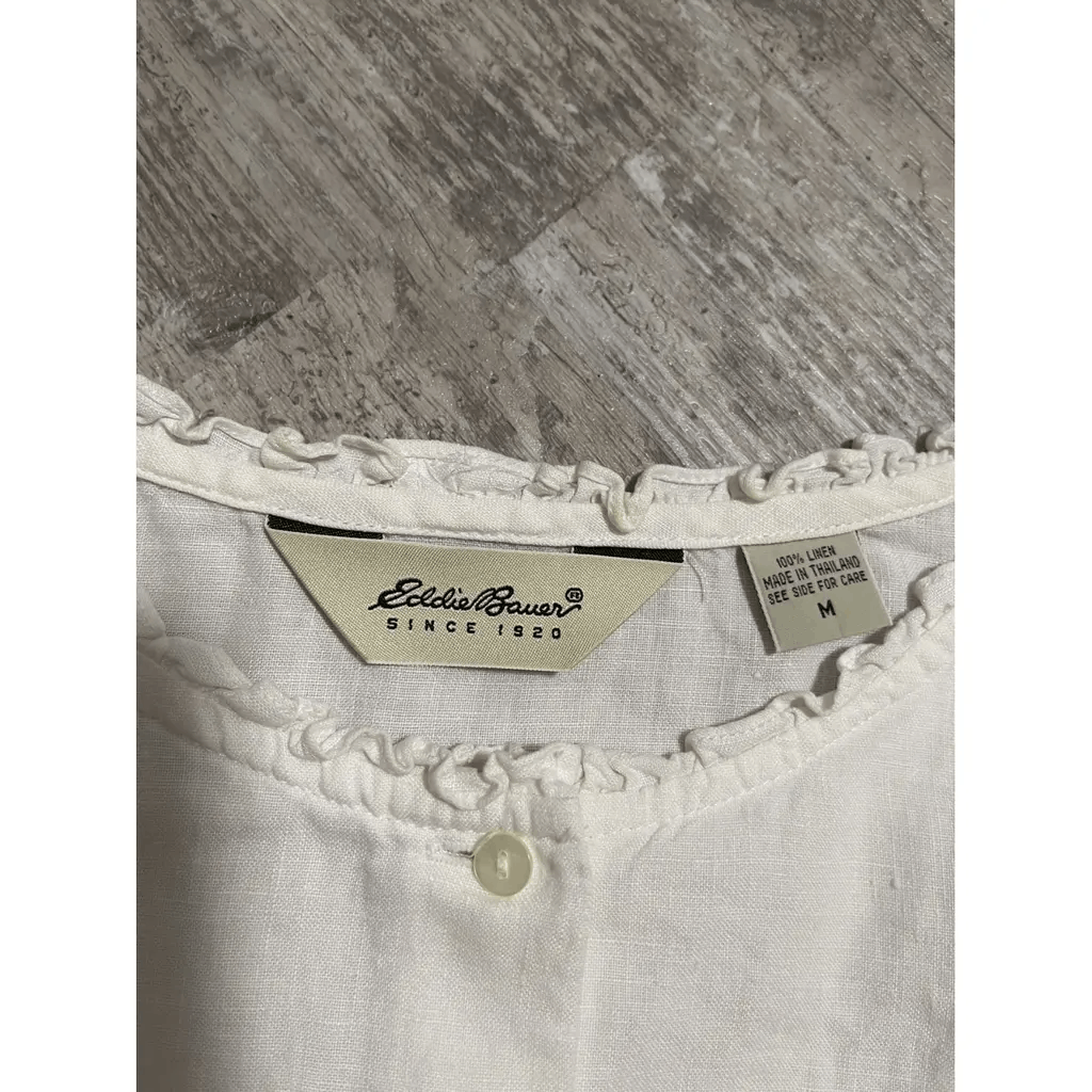 Eddie Bauer Eddie Bauer Top (White, M) Size M / US 6-8 / IT 42-44 - 2 Thumbnail