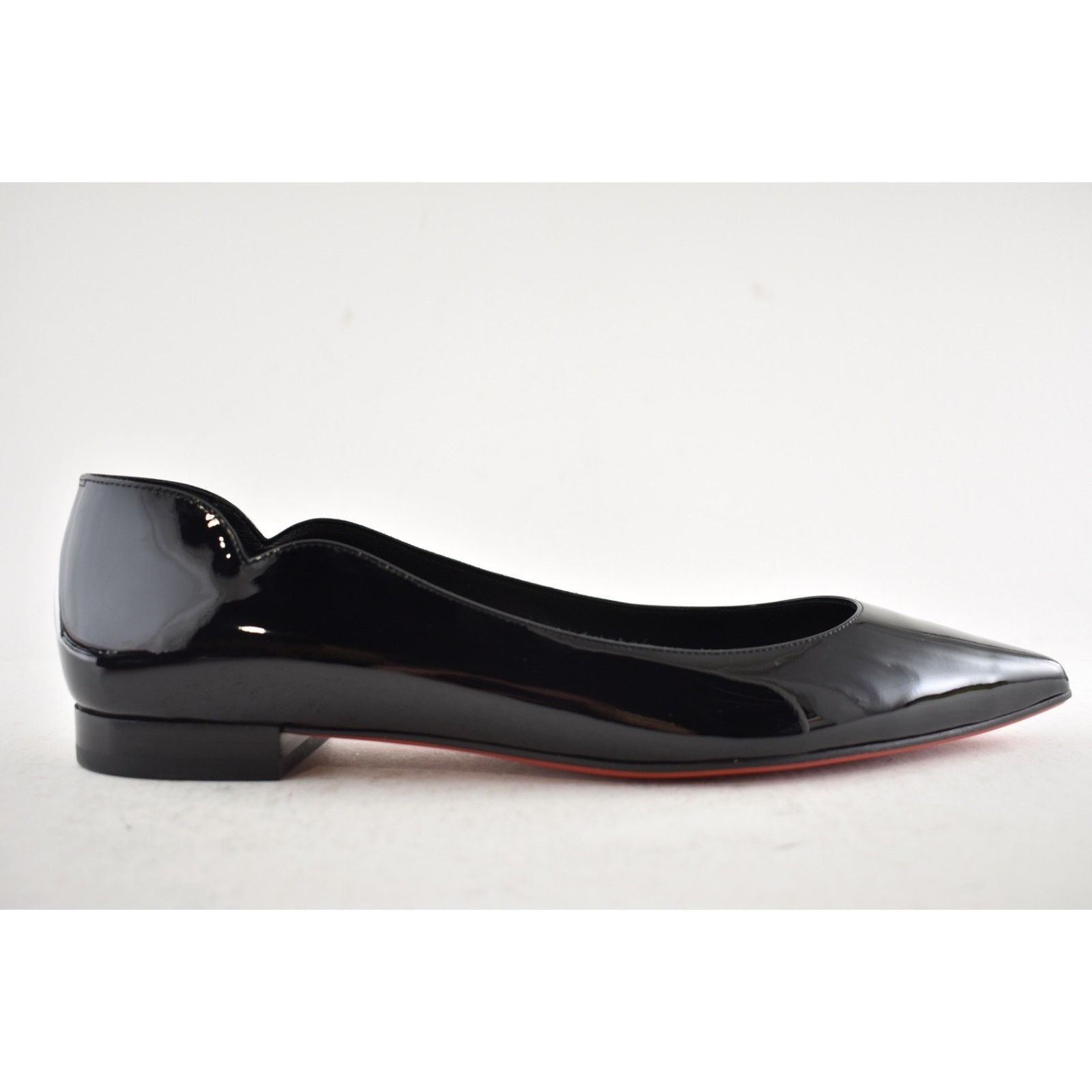 Christian Louboutin Christian Louboutin Hot Chickita Flat Black Patent Leather Size US 11 / IT 41 - 2 Thumbnail