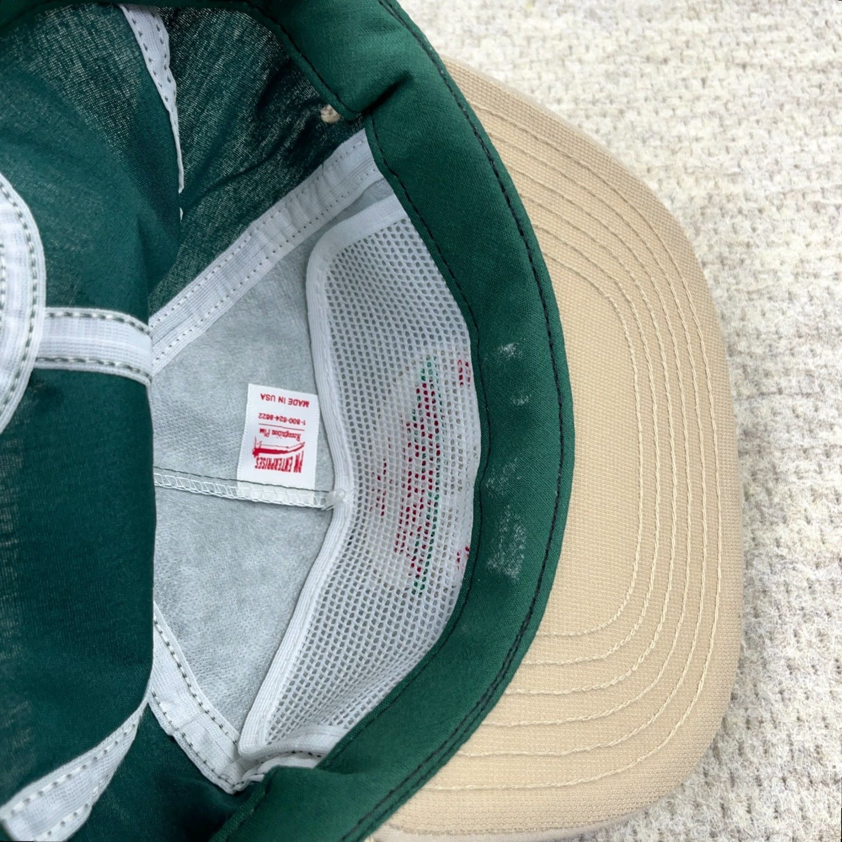 Coal VINTAGE Trucker Hat Made In USA Elkay Coal Green Adjustable Lightweight 80s 90s Mens Size ONE SIZE - 7 Thumbnail