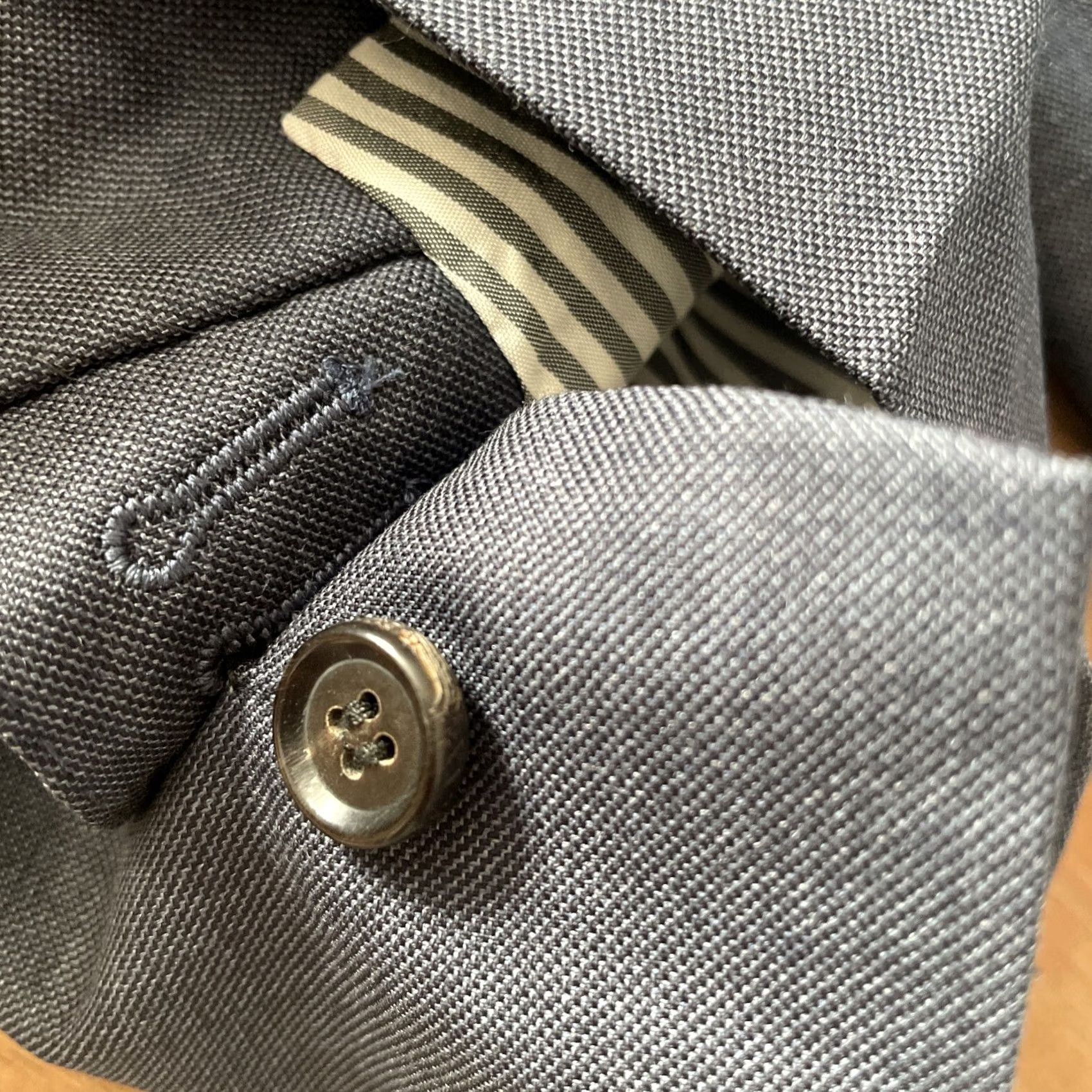 Rodd & Gunn Rodd & Gunn Blazer Mens 40R Blue Wool Notch Lapel Single-Breasted 2-Button Double-Vented Regular Fit City Designer Italian Coat Coat/Jacket Size 40R - 7 Thumbnail