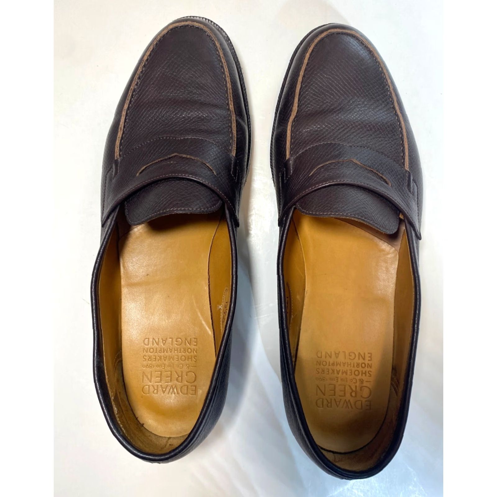 Edward Green Edward Green Duke Loafer Dark Brown Utah 9.5-10 E Mens Leather Dress Slip On Shoes, Handmade, UK Made Size US 10 / EU 43 - 7 Thumbnail