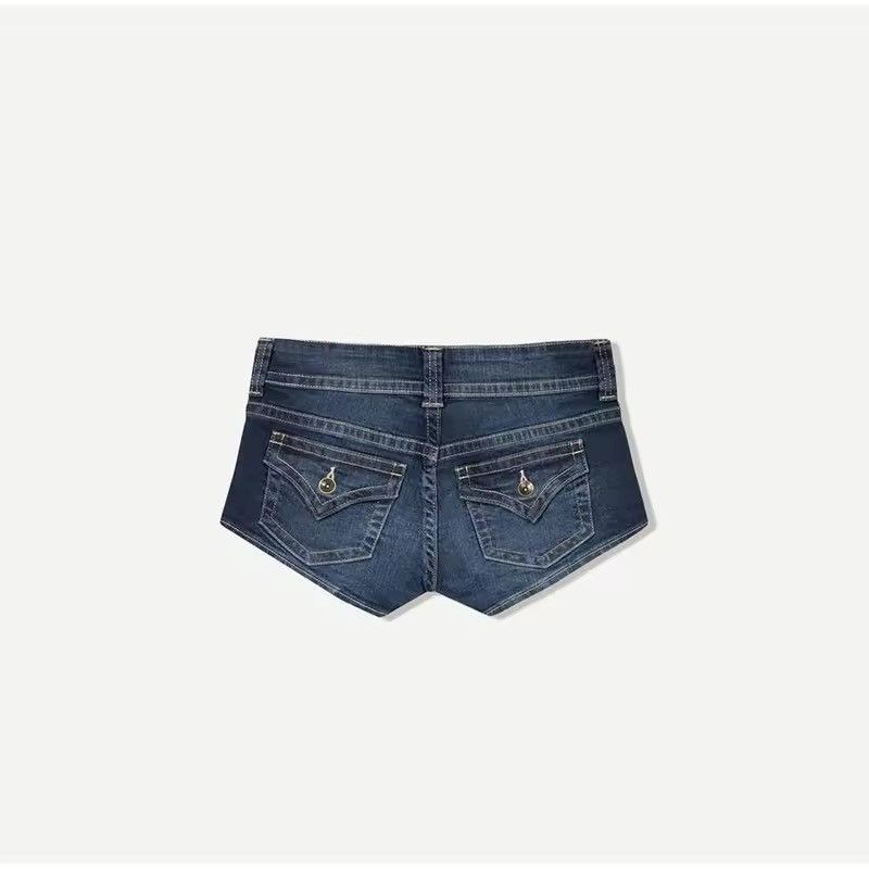 Other Y2k Mini Jeans Short Bottom Pocket Vintage Style Size 27" / US 4 / IT 40 - 2 Thumbnail