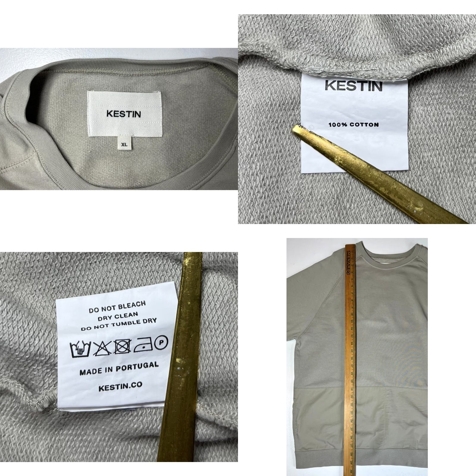 destin Kestin Men’s Heavyweight Cotton T-Shirt with Bottom Pockets XL Gray Crew Neck Short Sleeve Shirt Mens XL Pockets 100% Cotton City Designer Size US XL / EU 56 / 4 - 8 Thumbnail