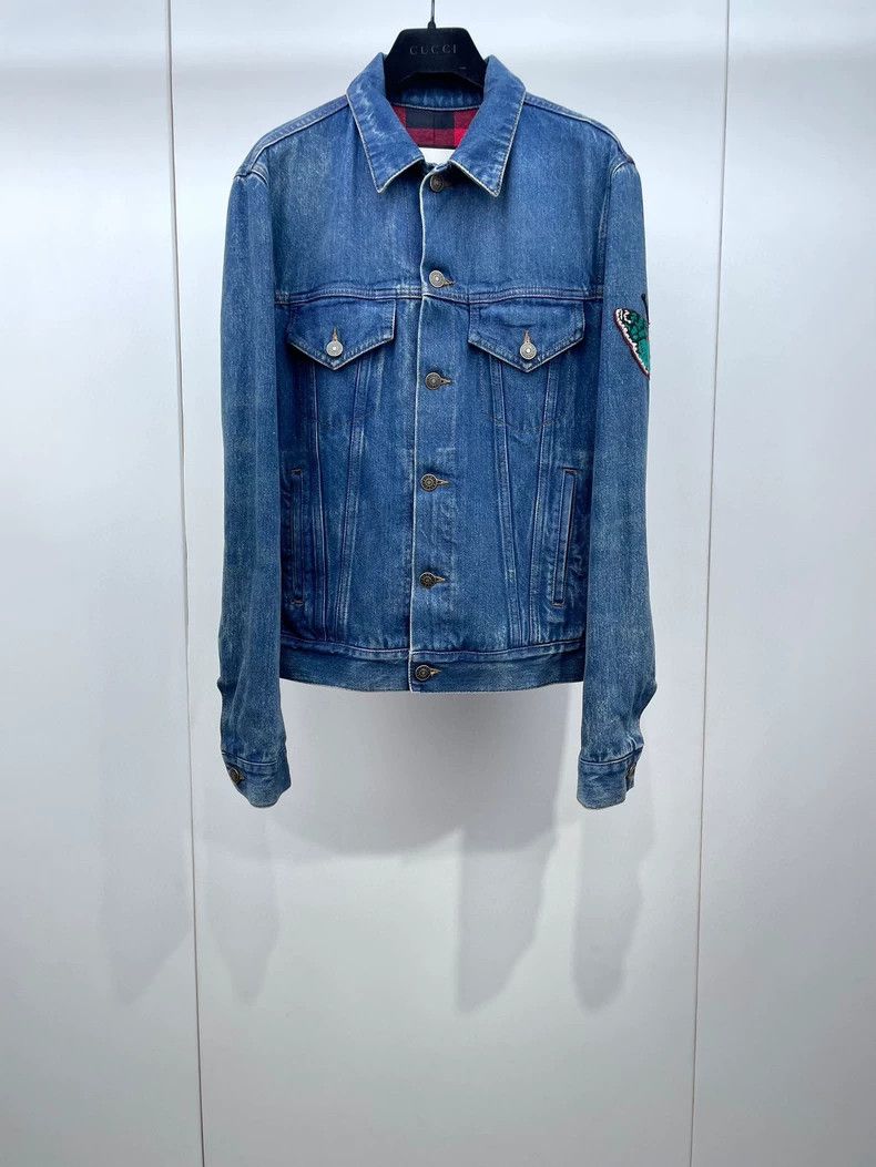 Gucci Gucci Tiger head embroidered thickened denim jacket 2501-Ne Size US S / EU 44-46 / 1 - 1 Thumbnail