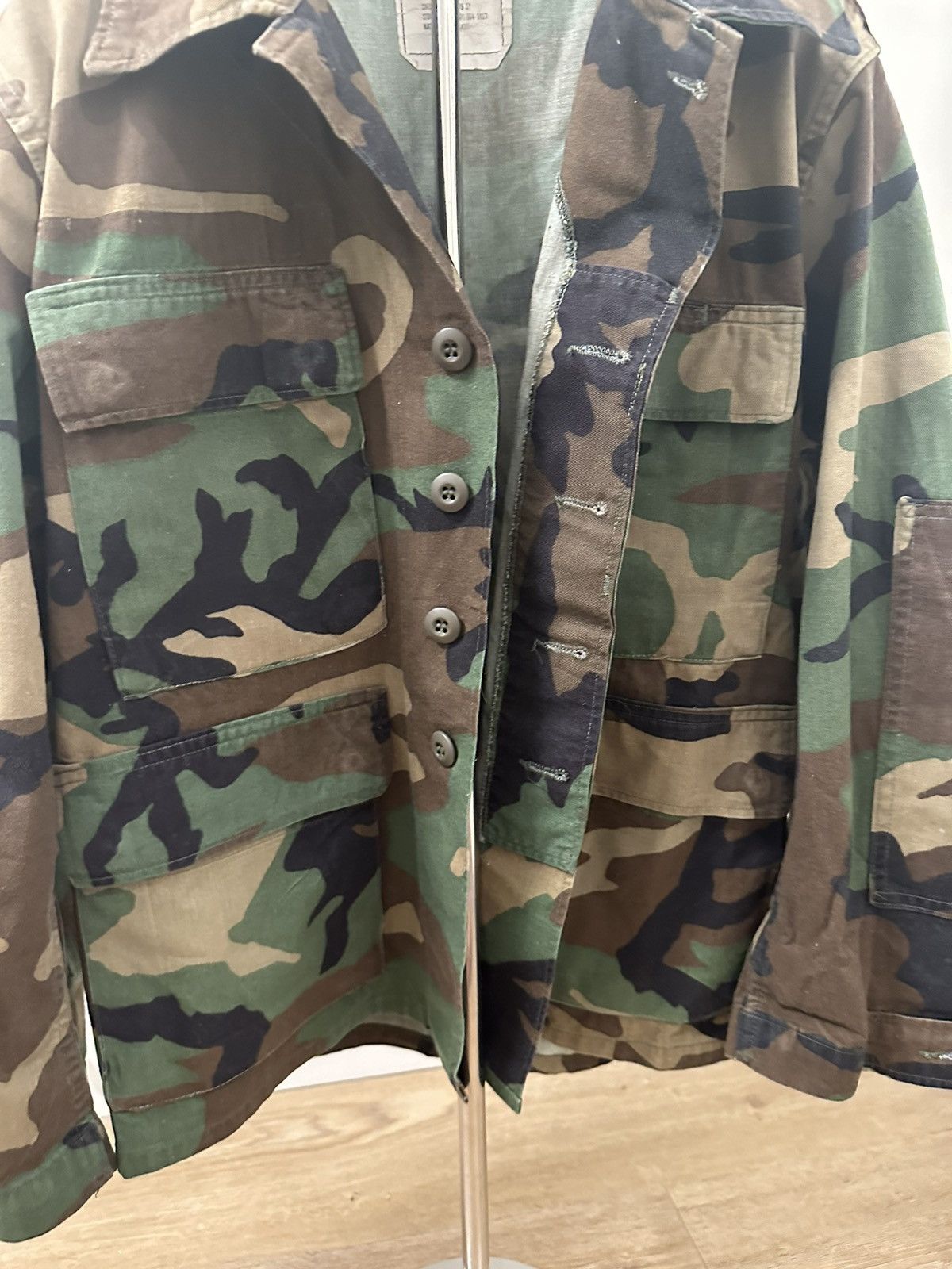Vintage Vintage Military Camo Button Up Jacket Size US XXS / EU 40 - 4 Thumbnail