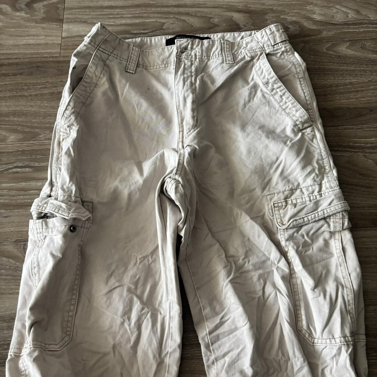 Vintage Crazy Vintage Y2K/2000s Cream Cargo Essential Casual Pants! 30x30 Size US 30 / EU 46 - 5 Thumbnail