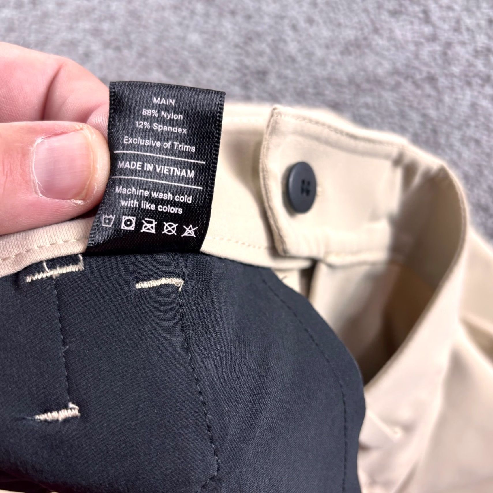 Vintage Public Rec Pants Mens 34x30 Chino Casual Straight Nylon Spandex Ivory Beige Performance Pocketed 30 Inseam Mens Regular, 34 Waist Size US 34 / EU 50 - 5 Thumbnail