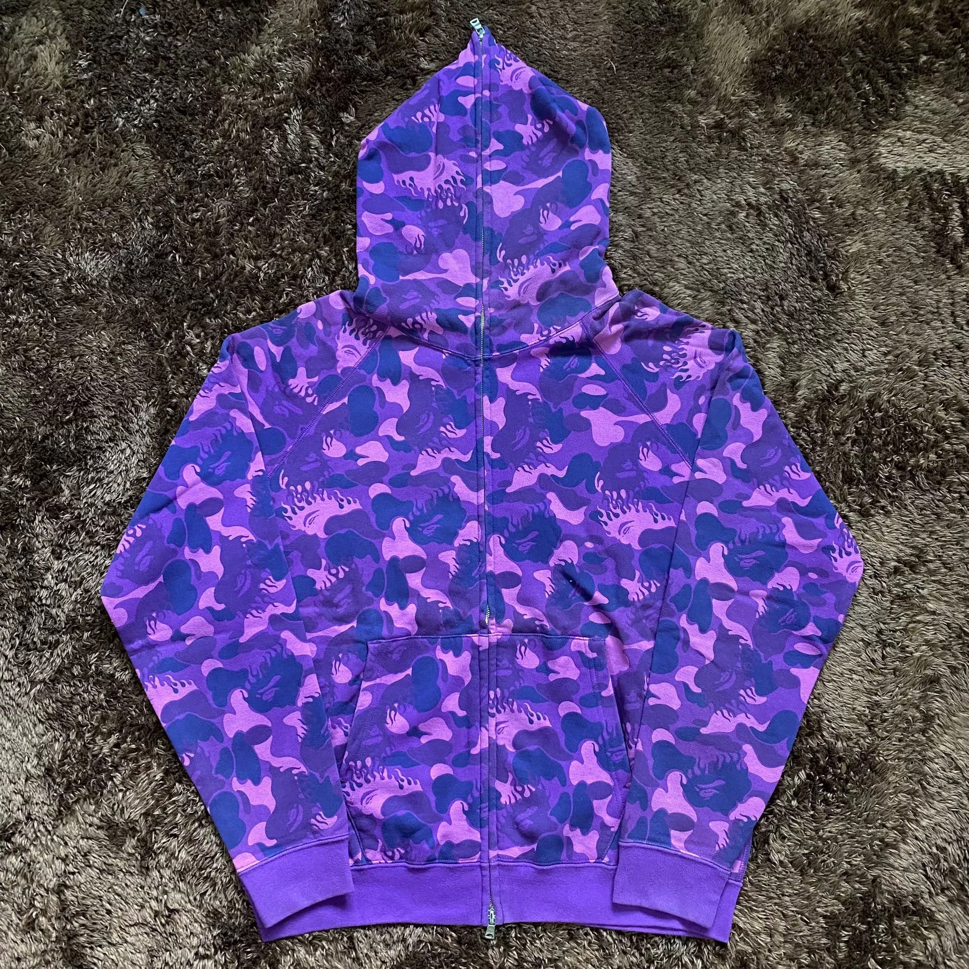Bape Bape Camo Purple Hoodie m Men Size US M / EU 48-50 / 2 - 1 Thumbnail