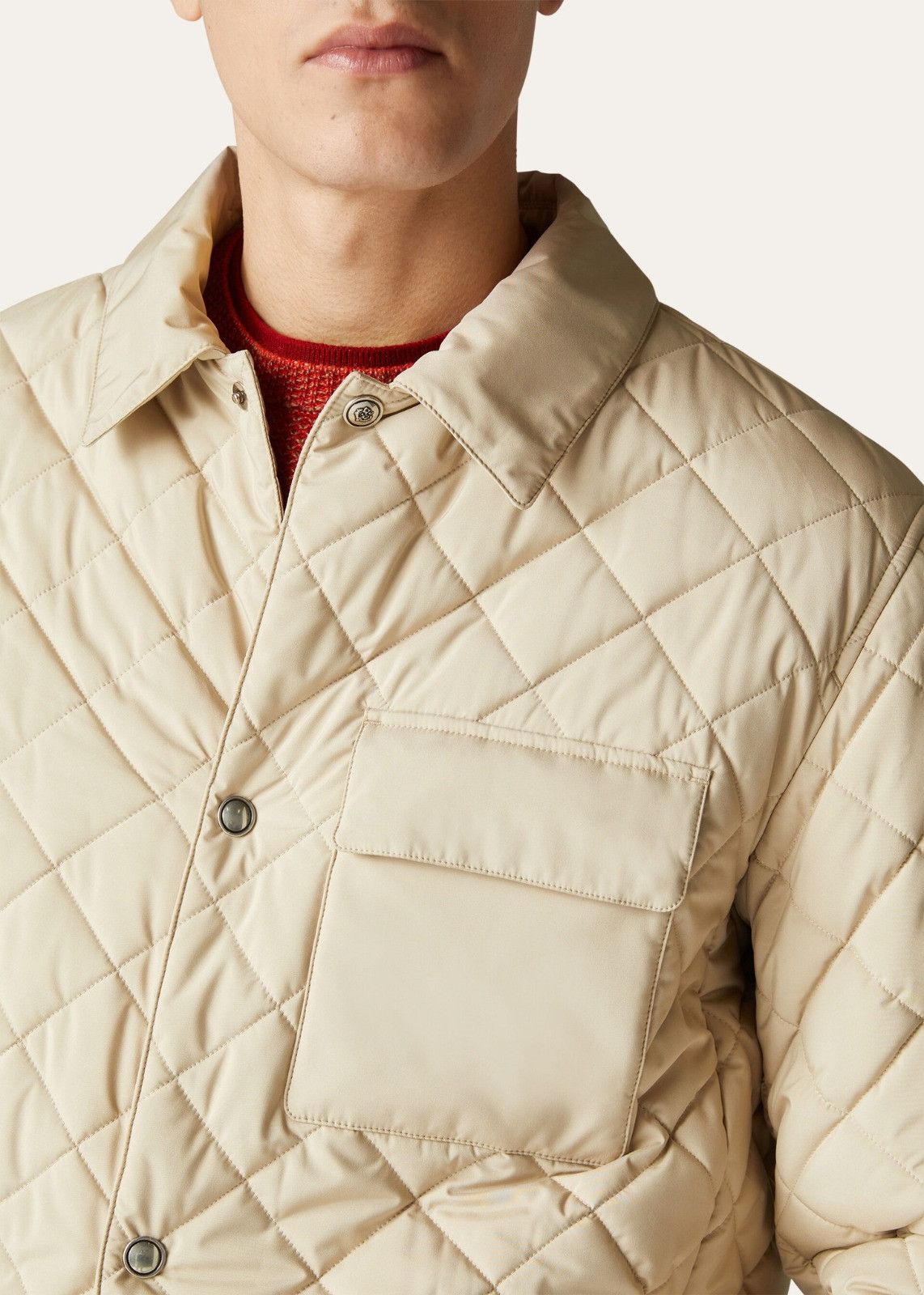 Loro Piana o1srvl11e1124 Quilted Windwish Jacket in Ivory Size US L / EU 52-54 / 3 - 5 Thumbnail