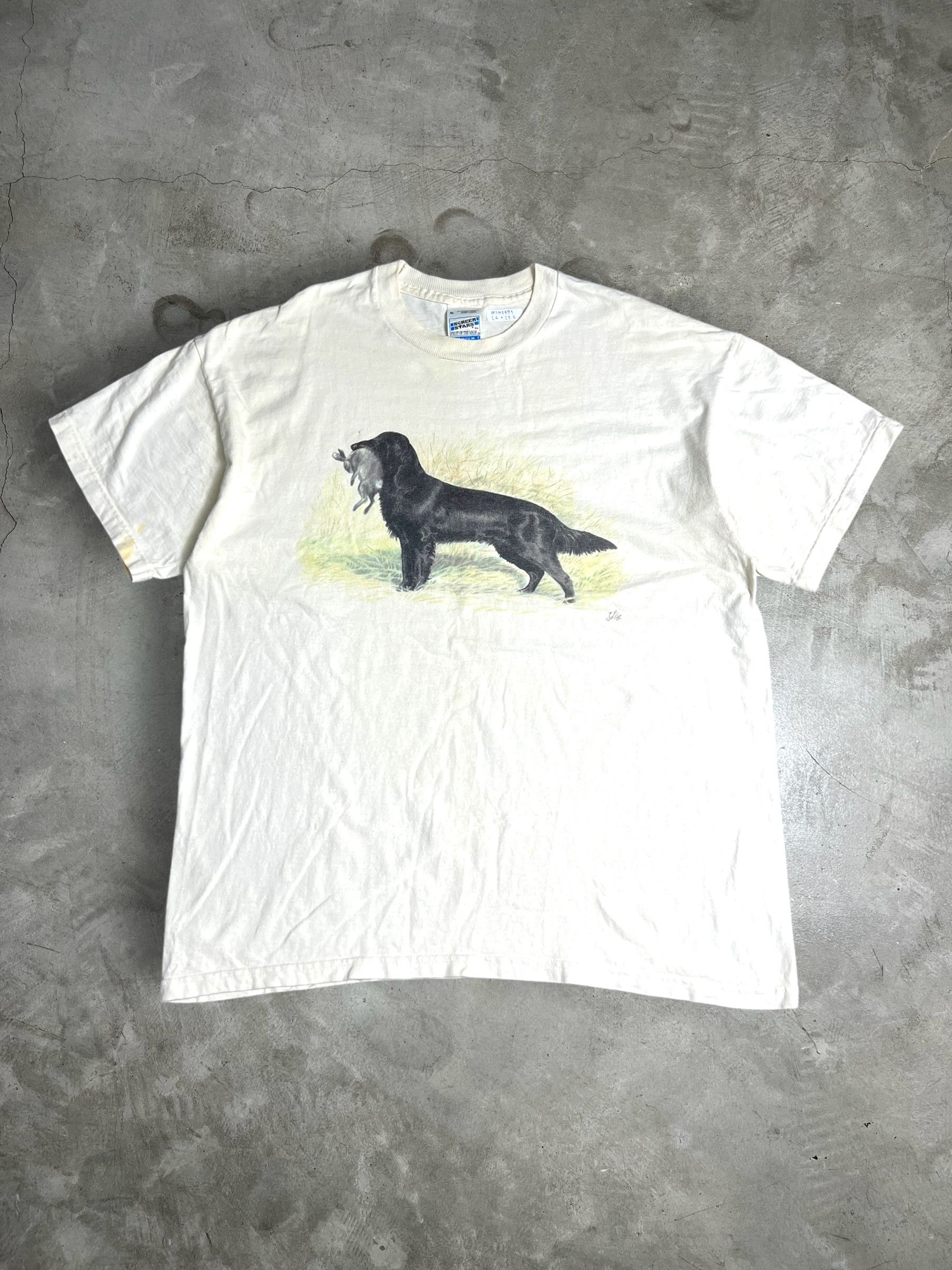 Vintage Vintage 90s Dog & Rabbit Art Tee (XL) GTME491 Size US XL / EU 56 / 4 - 1 Thumbnail