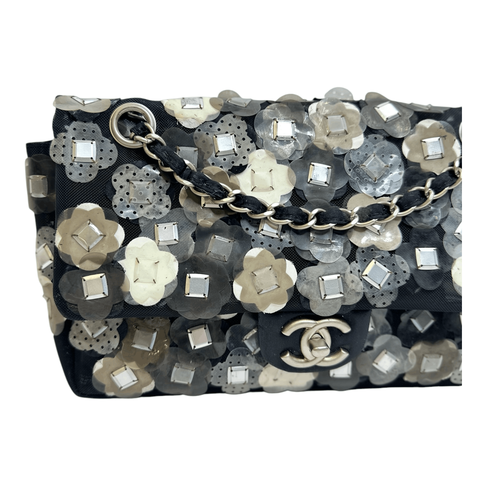Chanel Chanel Mesh Paillette Sequin Flap Black Size ONE SIZE - 2 Thumbnail
