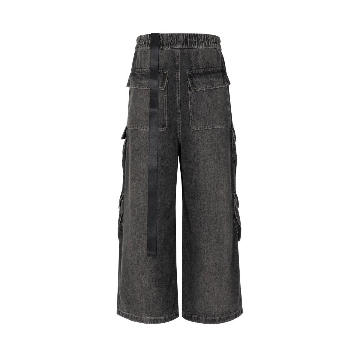 Jean High Street Style Dark Cargo Loose Micro Flare Jeans Size US 33 - 7 Thumbnail