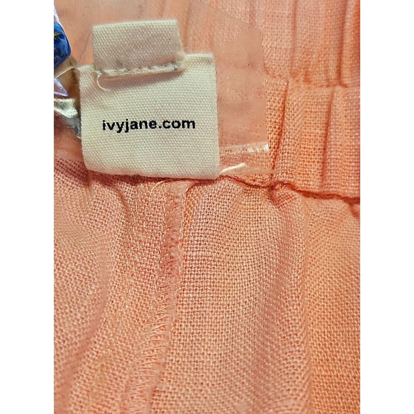 Pinko Ivy Jane Pink Linen Wide Leg Pants Womens Small Boho Cottagecore Elastic Waist - Pants - Small - Pink - Linen - Wide-Leg - Beach - Bohemian - 90s? Size 28" / US 6 / IT 42 - 7 Thumbnail