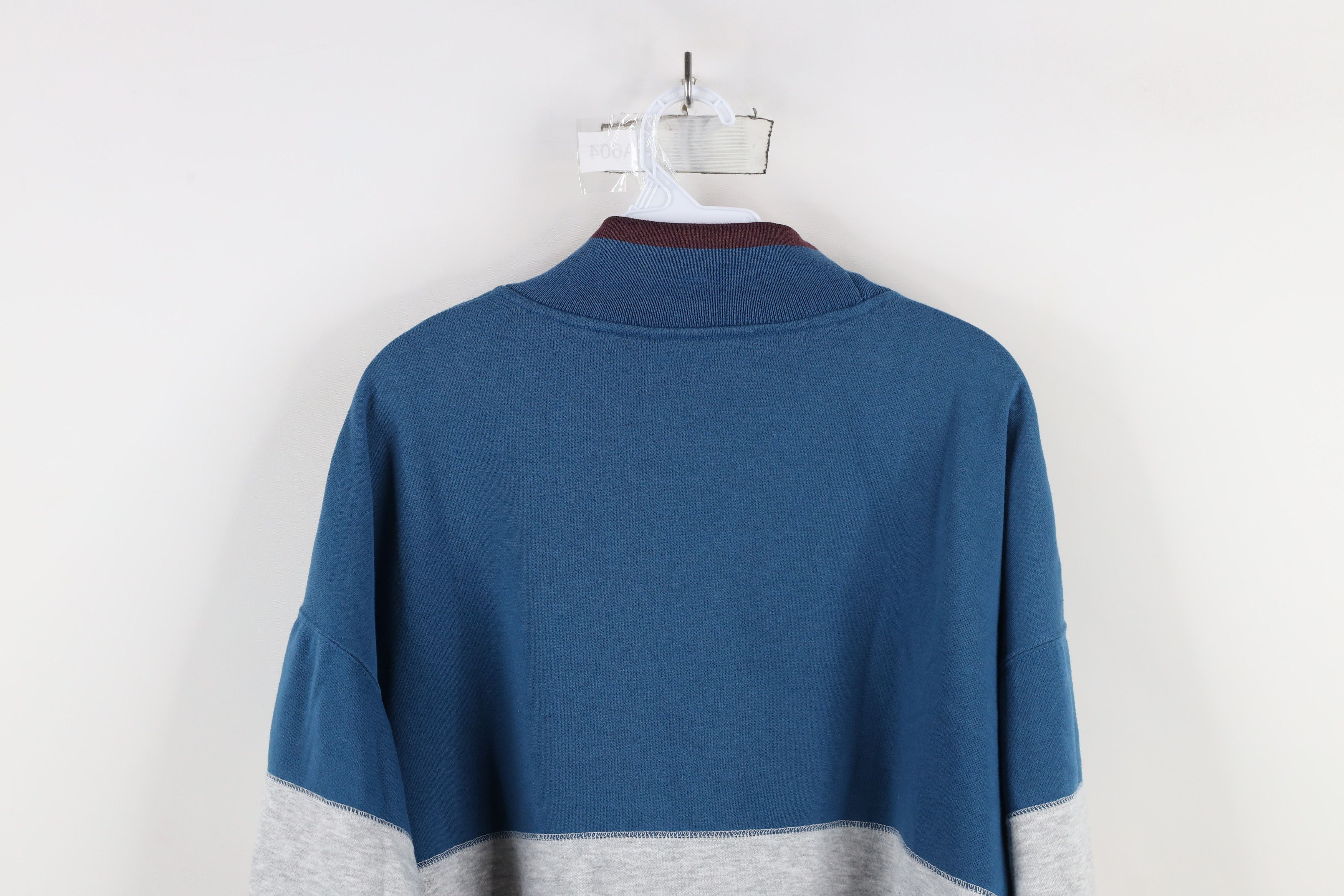 Vintage Vintage 90s Streetwear Striped Golf Mock Neck Sweatshirt Size US L / EU 52-54 / 3 - 11 Thumbnail