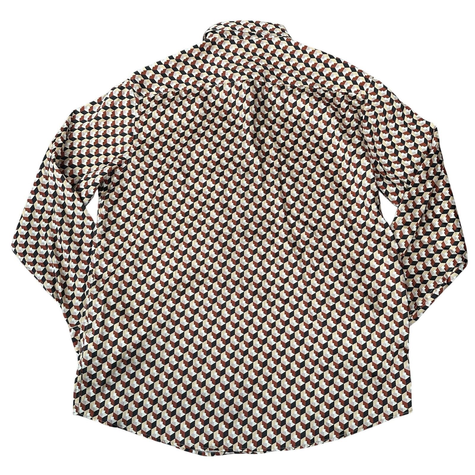 Zara Zara Regular Fit Geometric Print Button Down Shirt Size XL Size US XL / EU 56 / 4 - 2 Thumbnail