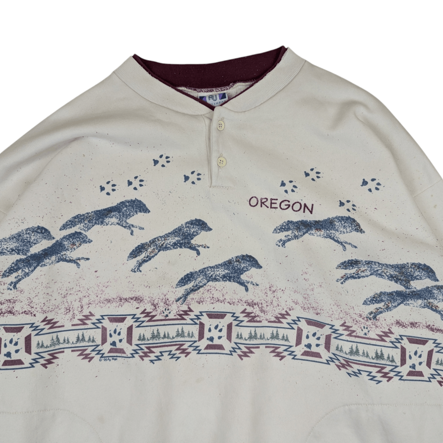 Vintage Vintage 90's OREGON Warewolf Jumper Sweatshirt Size US XL / EU 56 / 4 - 10 Thumbnail