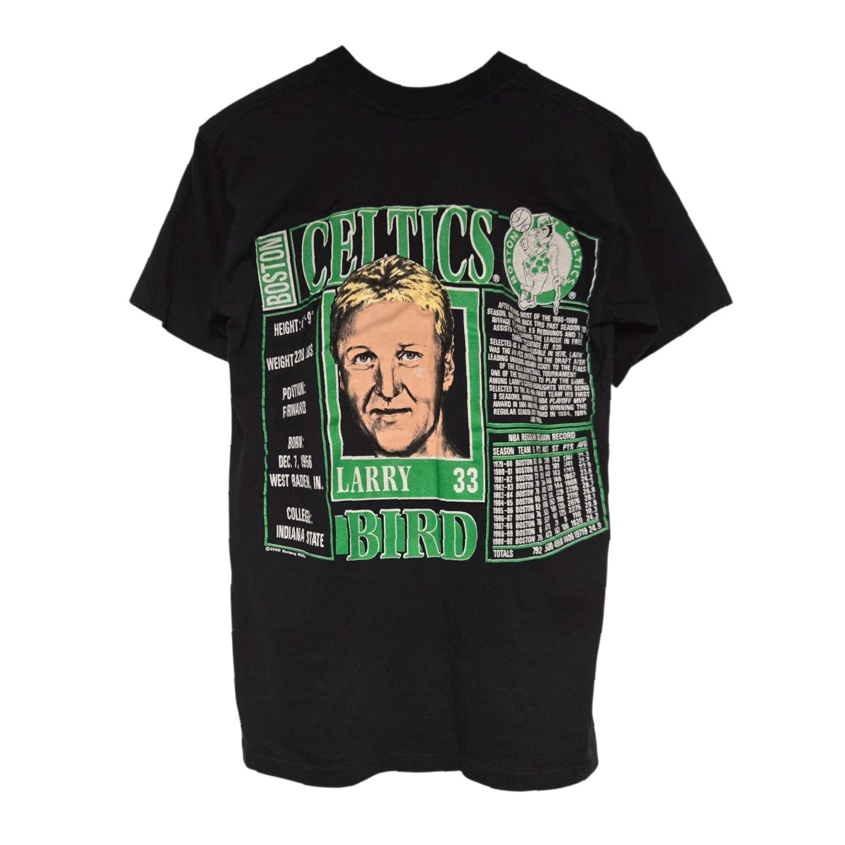 Nutmeg VINTAGE Nutmeg Boston Celtics Larry Bird Rap Tee Mens M Black 90s Single Stitch Hip Hop Mens Size US M / EU 48-50 / 2 - 6 Thumbnail