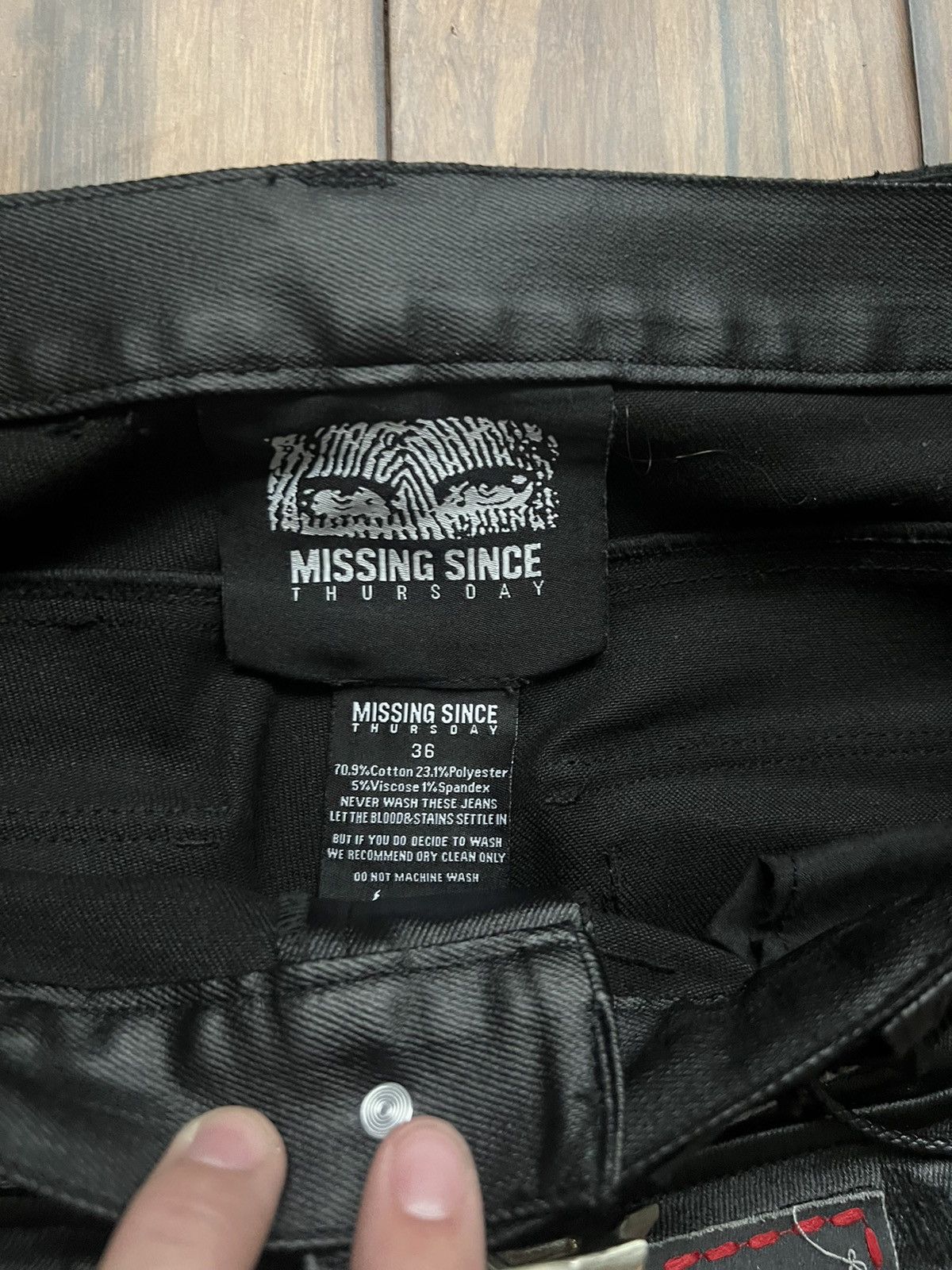 Missing Since Thursday MST Black Tar Punk Patchwork Denim City Morgue Size US 36 / EU 52 - 8 Thumbnail