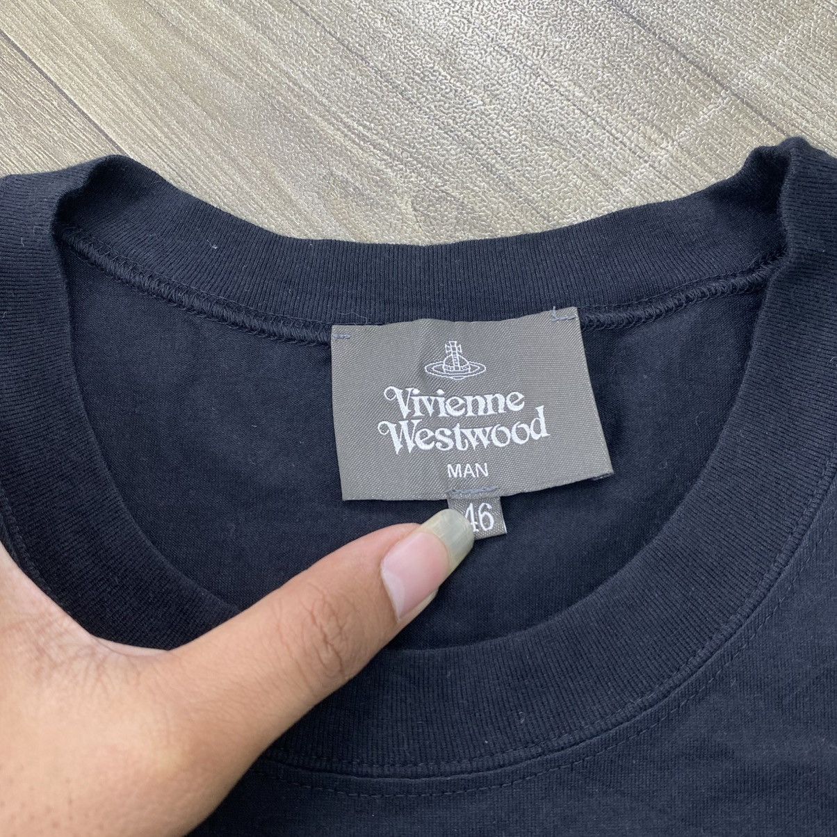 Vivienne Westwood Vintage Vivienne Westwood Rhinestone Studded Orb Logo Tee Size US M / EU 48-50 / 2 - 5 Thumbnail