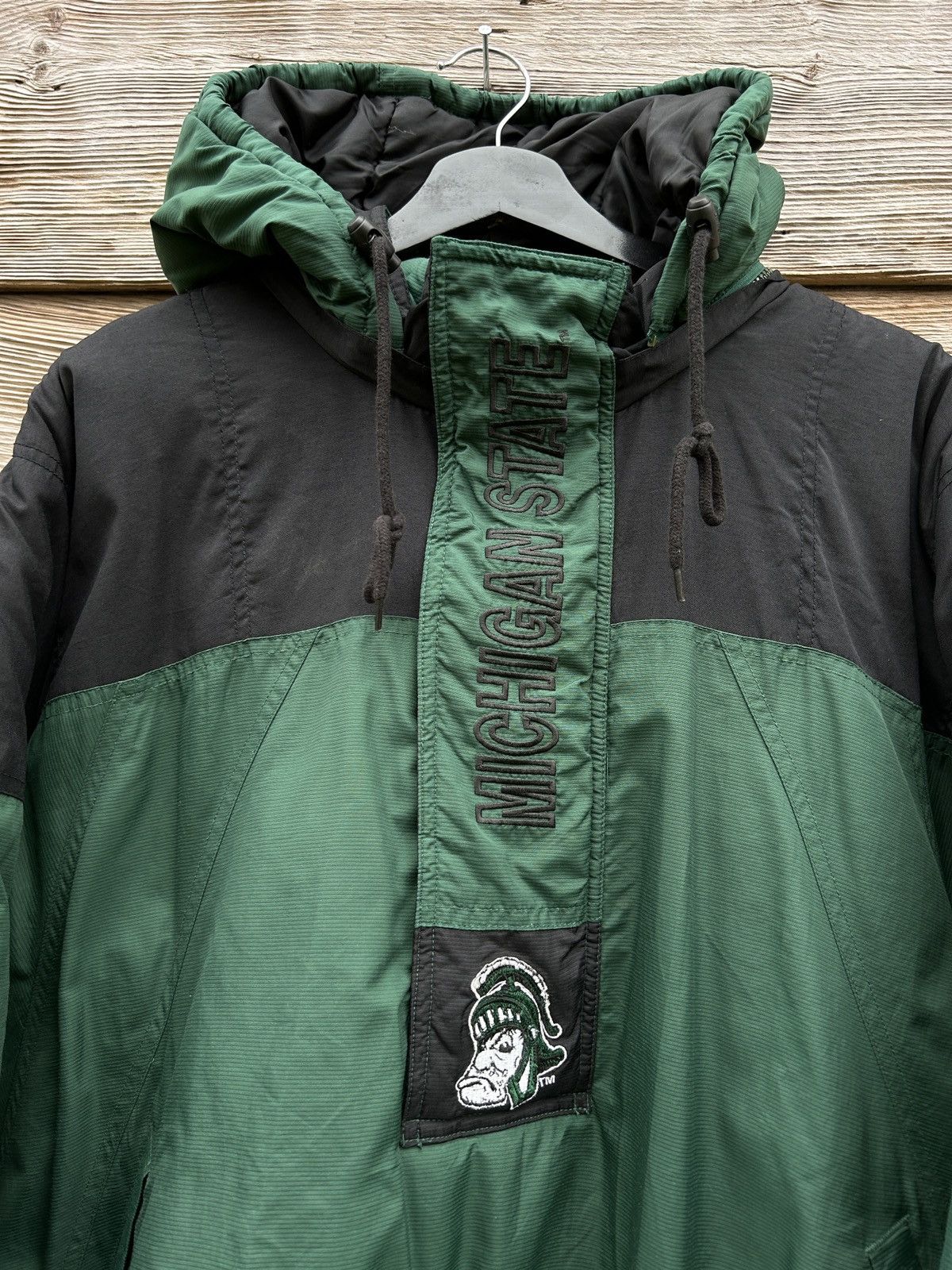 NFL 90s Vintage Starter Michigan State Spartans Parka Jacket Size US XL / EU 56 / 4 - 2 Thumbnail