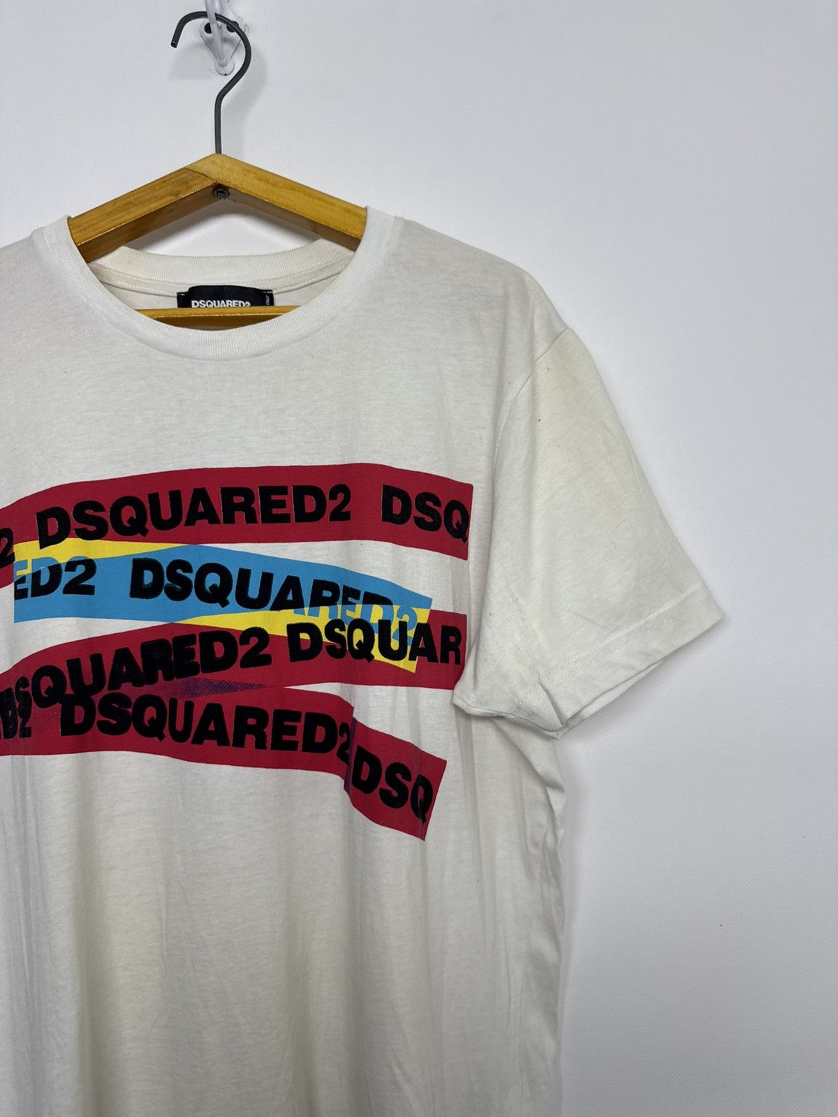 Dsquared2 Vintage Y2k Dsquared2 Tape Logo Designer T-Shirt Size US M / EU 48-50 / 2 - 5 Thumbnail