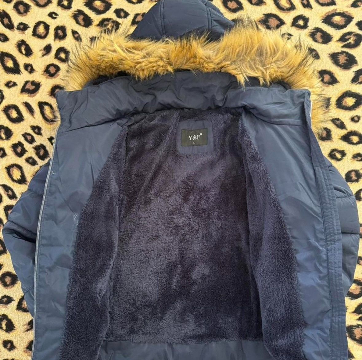 In The Attic Comfy bluefaux fur puffer jacket Size L / US 10 / IT 46 - 7 Thumbnail