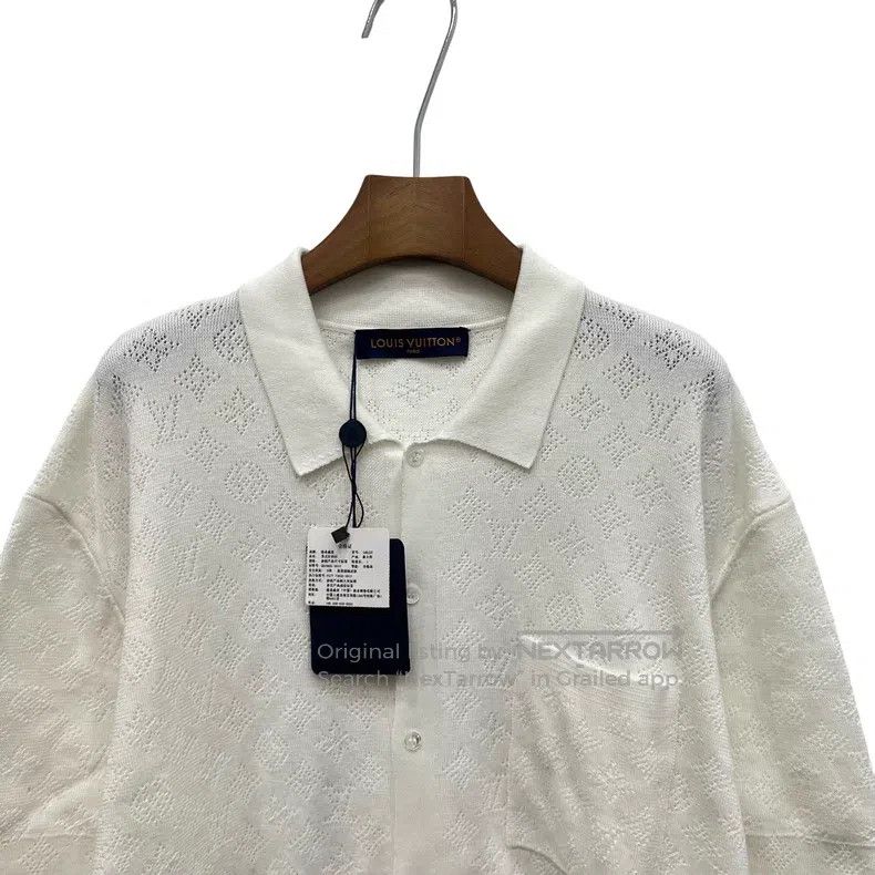 Louis Vuitton Louis Vuitton Cutout knit short sleeve shirt Size US XL / EU 56 / 4 - 2 Thumbnail