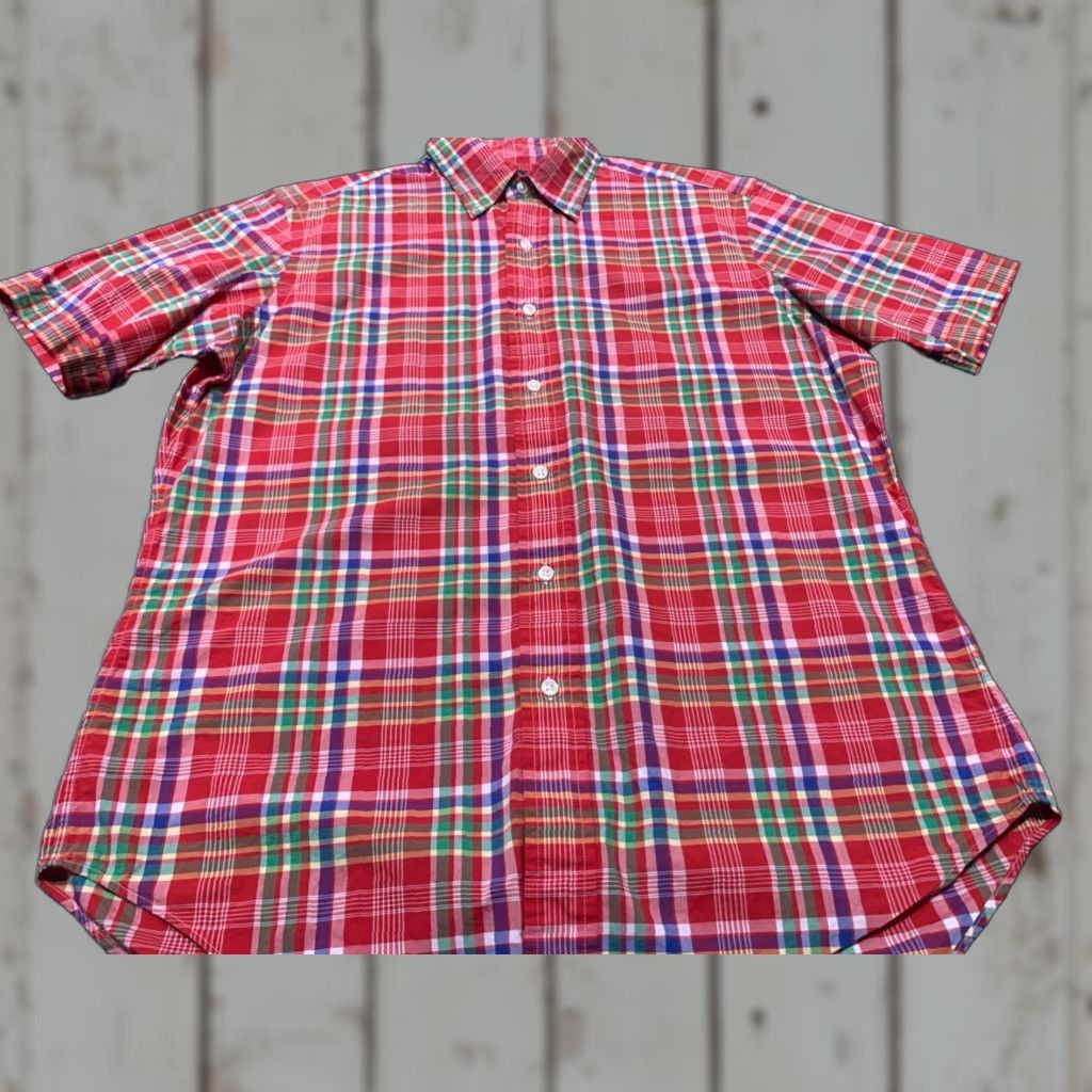 Polo Ralph Lauren Polo Ralph Lauren Plaid Button-Up Shirt Mens Medium Short Sleeve Red Classic Fit Size US M / EU 48-50 / 2 - 1 Thumbnail