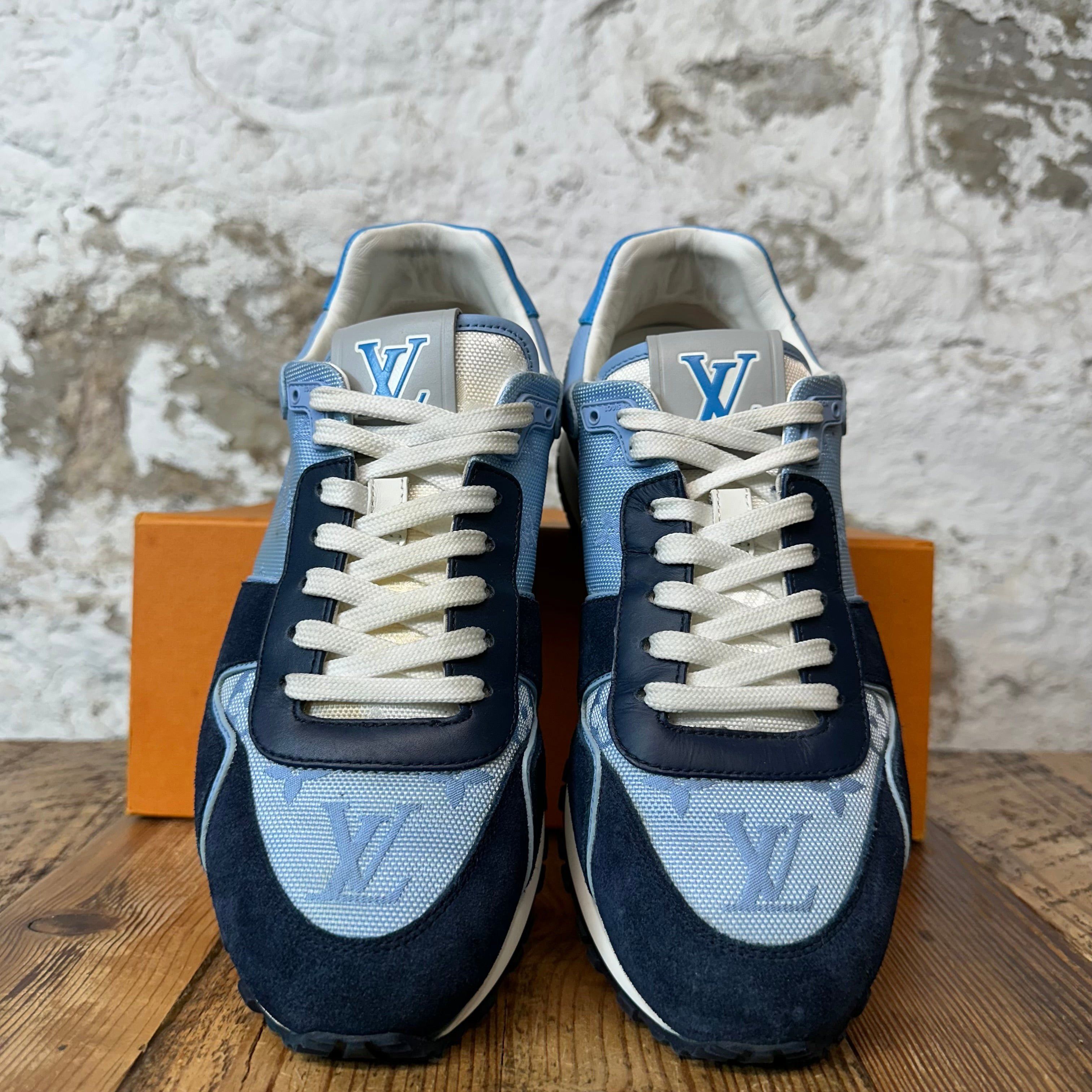 Louis Vuitton Louis Vuitton Blue Monogram Runaway Sneaker Sz 6.5 (5LV) Size US 6.5 / EU 39-40 - 3 Thumbnail