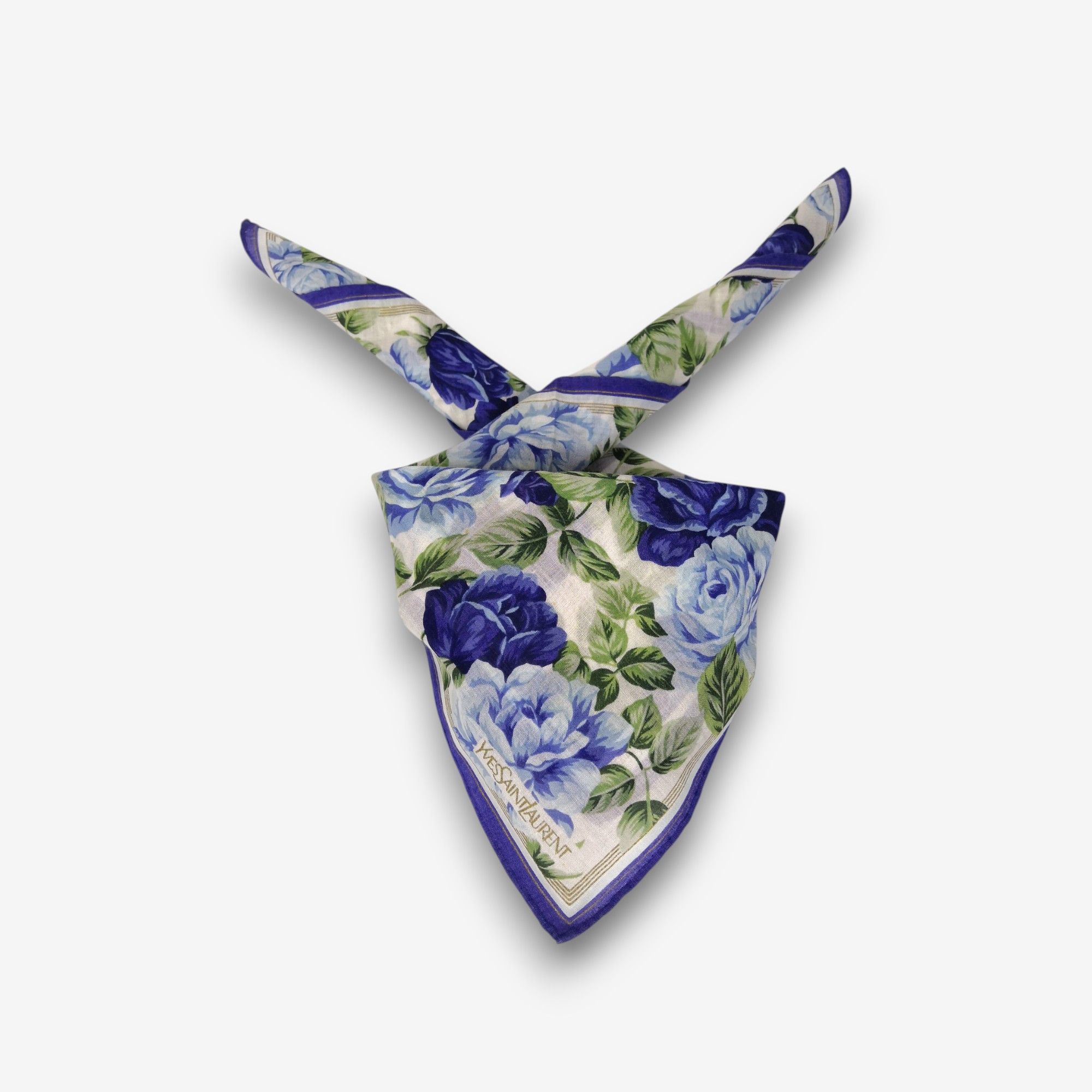 Japanese Brand Vintage Yves Saint Laurent Handkerchief Pocketsquare Bandana Size ONE SIZE - 1 Thumbnail