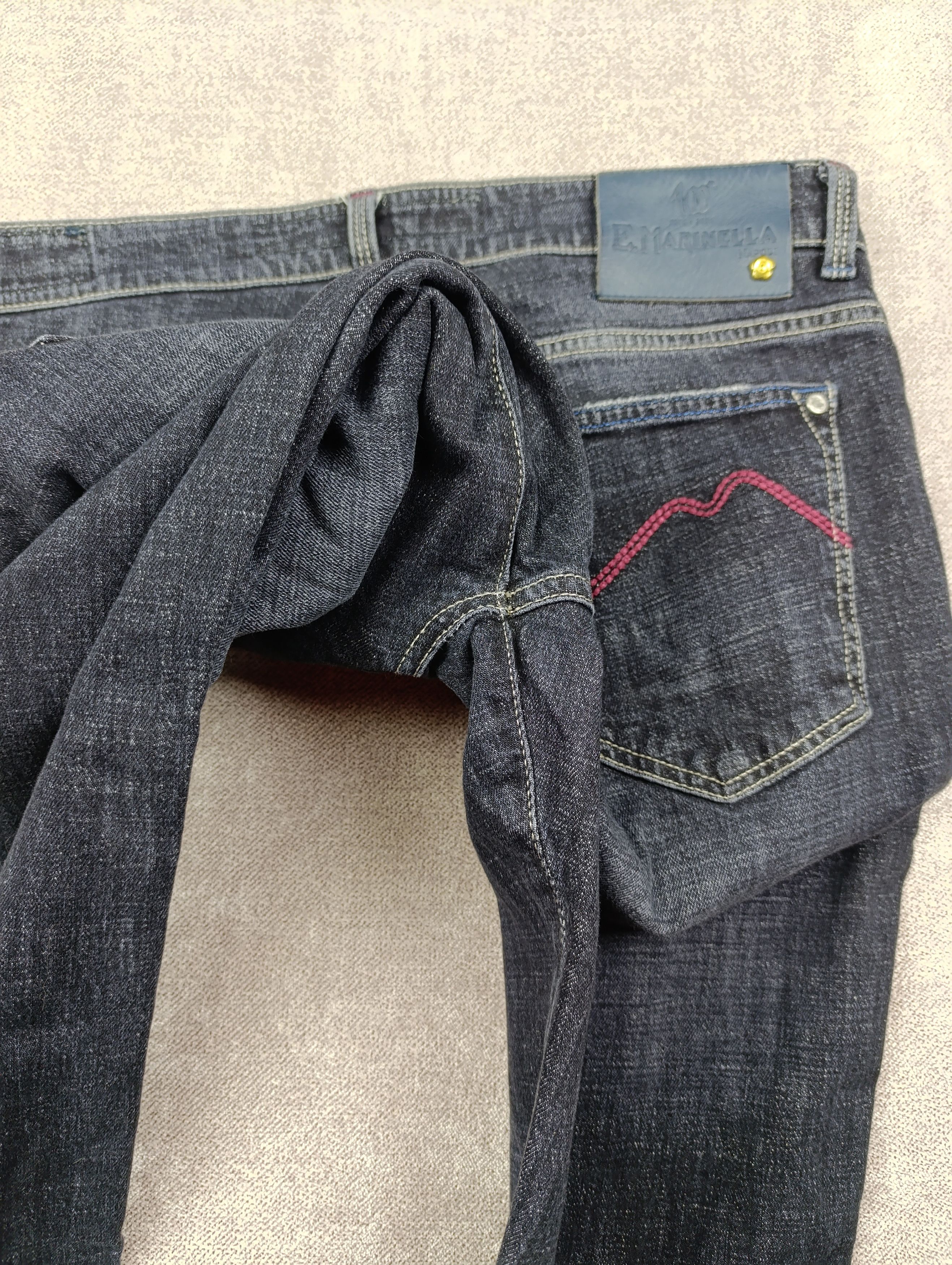 E. Marinella E.MARINELLA JEANS MILANO BUTTON FLY SLIM FIT FOR 100 YEARS Size US 37 - 6 Thumbnail