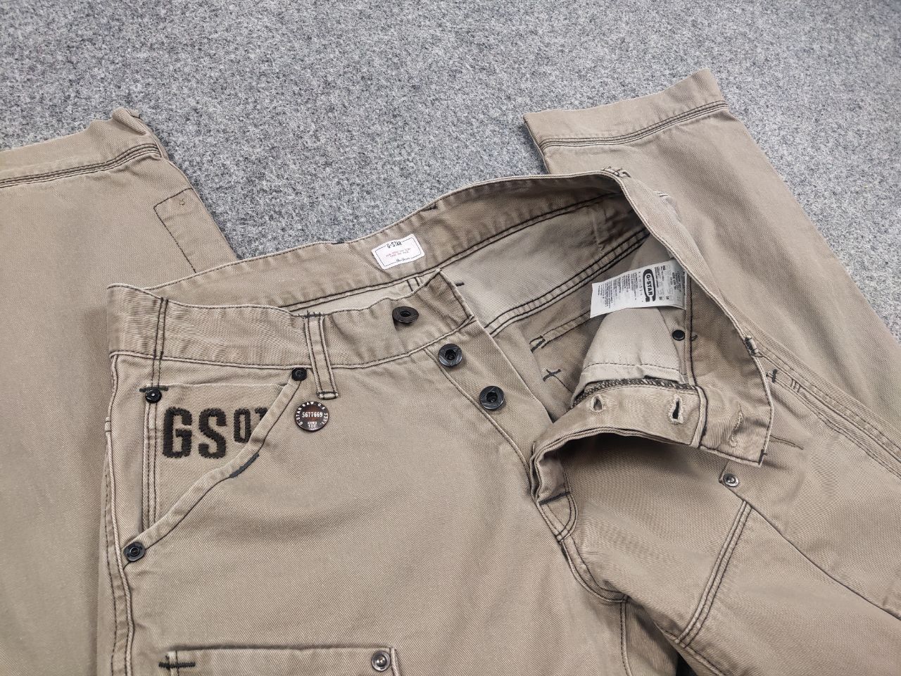 G-Star Vintage g-star raw 3d tapered coj Dark Canvas Cargo Pants Size US 31 - 9 Thumbnail