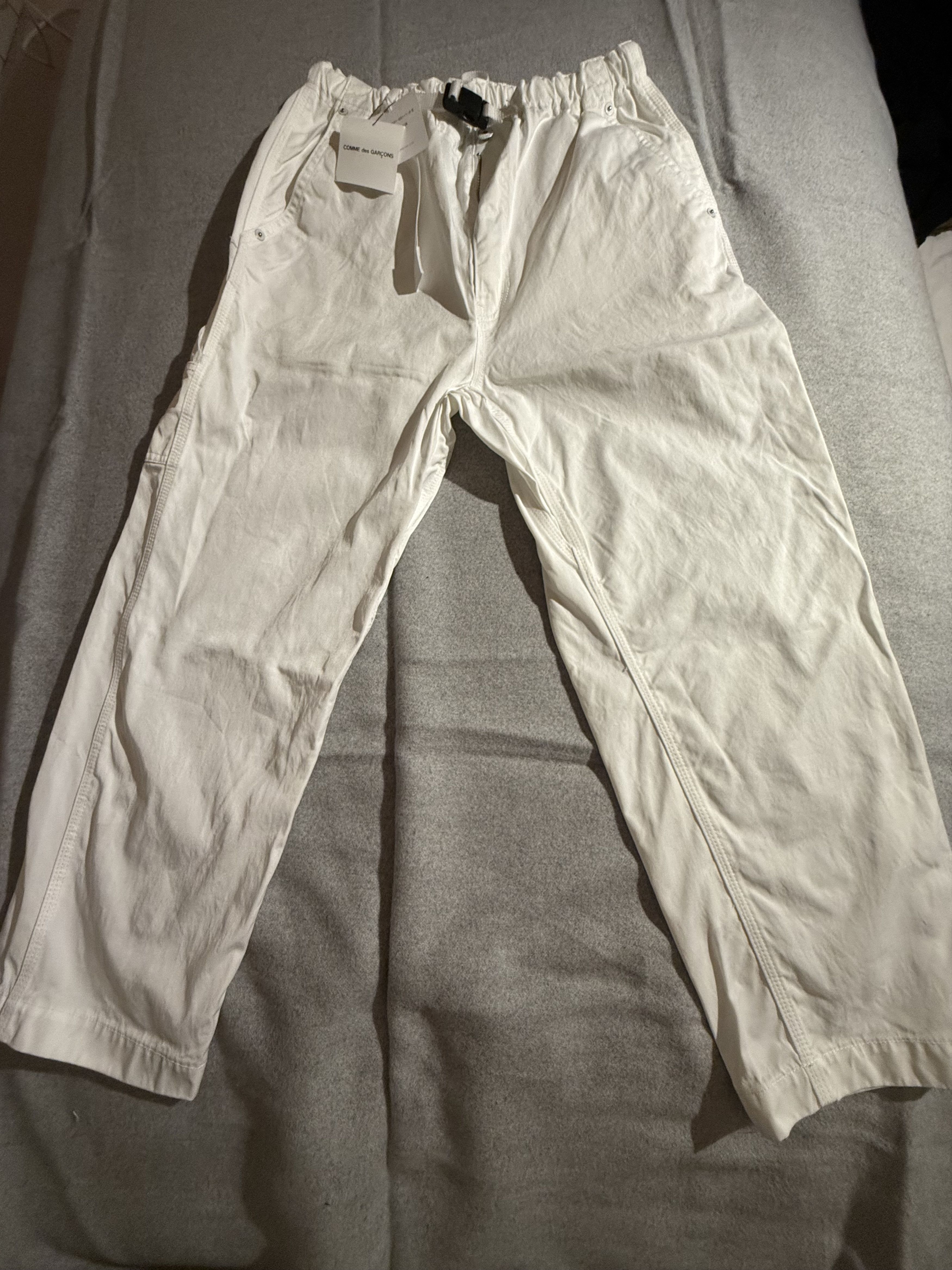 Comme des Garcons Homme Elastic casual pants in white Size US 29 - 1 Thumbnail