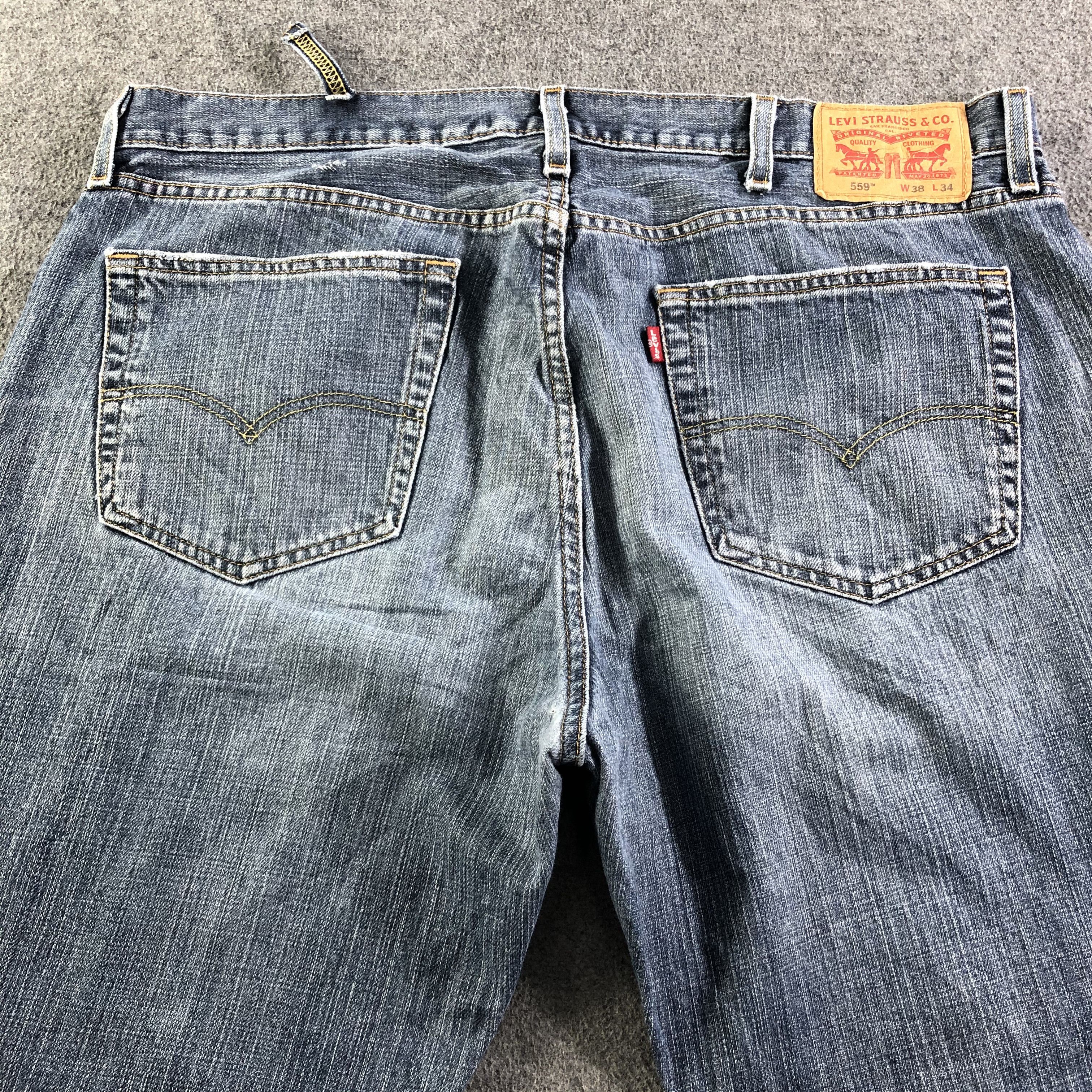 Levi's Vintage Blue Wash Levis 559 Jeans-J3393 Size US 40 / EU 56 - 4 Thumbnail
