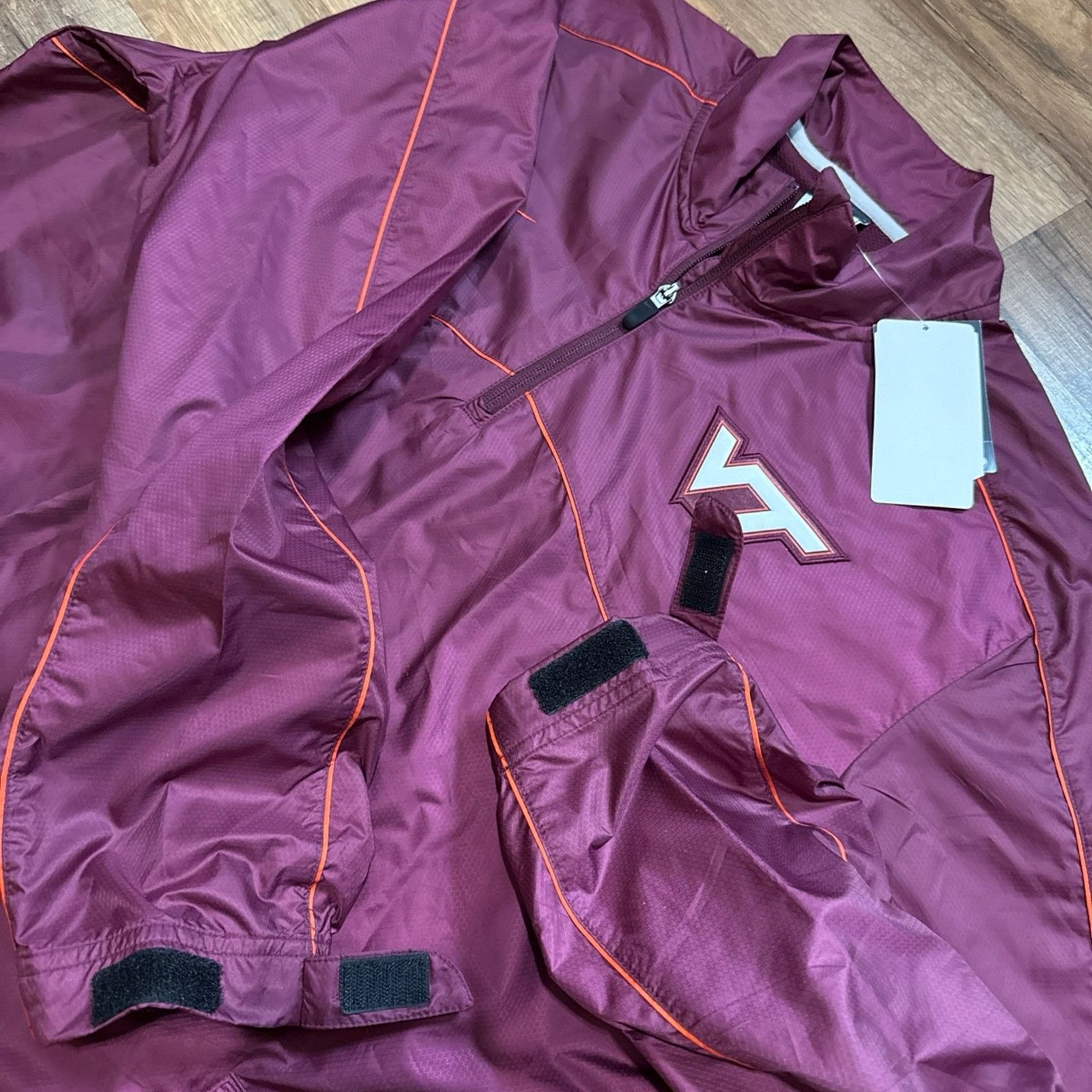 Nike 2011 Nike Team Virginia Tech Quarter Zip Windbreaker Jacket Size US M / EU 48-50 / 2 - 5 Thumbnail