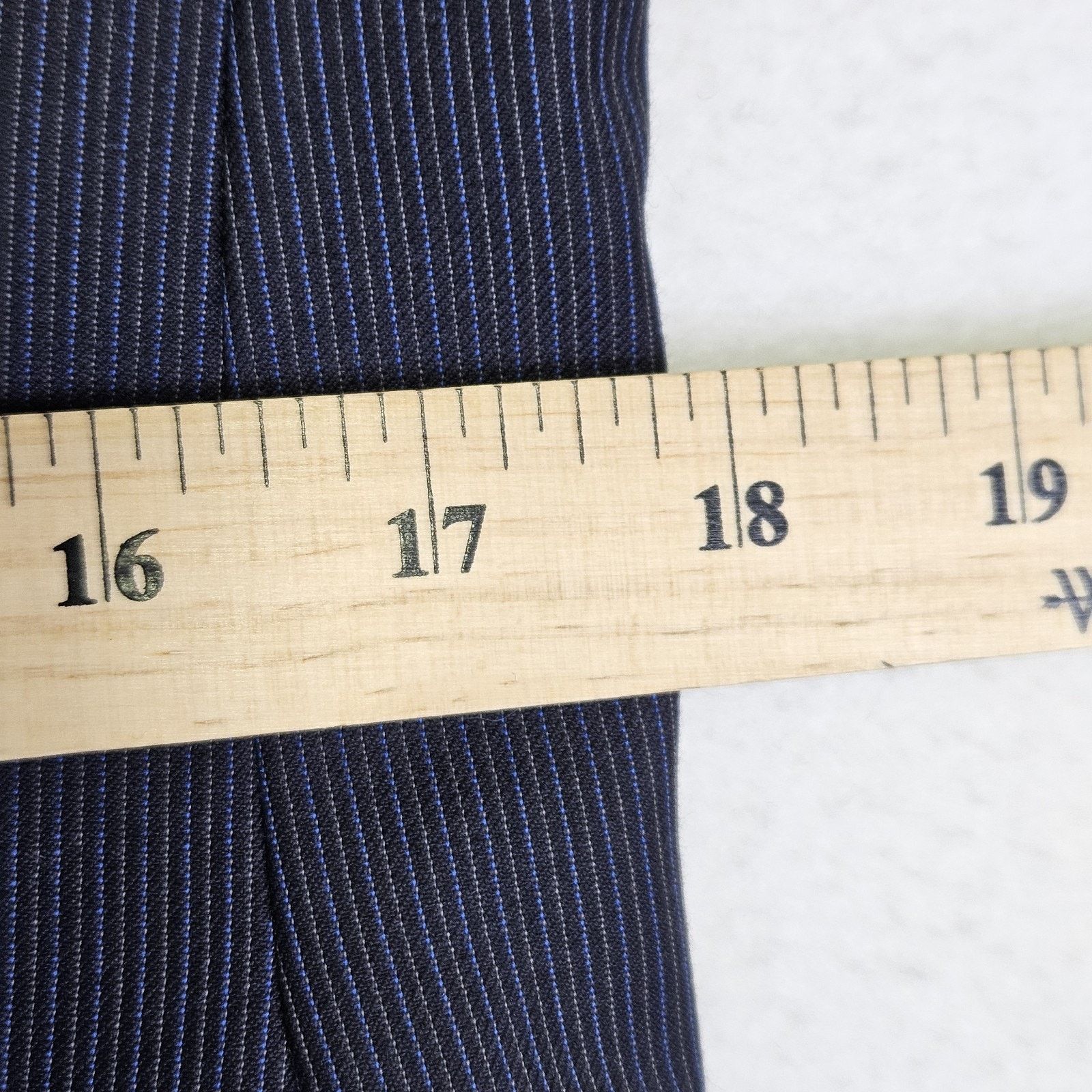 Michael Kors Michael Kors Madison Suit Peak Lapel Micro Stripe Black Set Size 38S - 12 Thumbnail