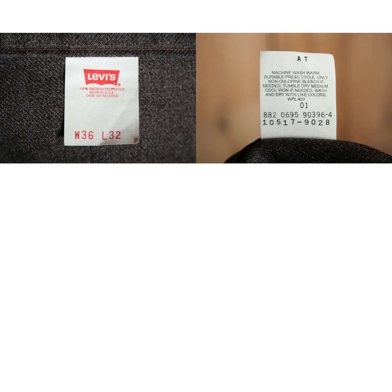 Levi's VINTAGE Levi's 517 Pants Sz. 36x30 Brown Dacron Polyester Bootcut Re-Hemmed Mens Size US 36 / EU 52 - 8 Thumbnail
