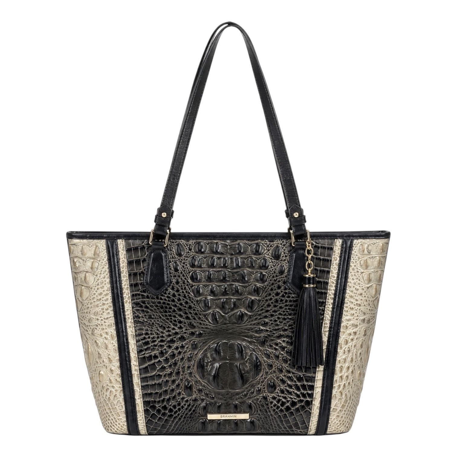 BRAHMIN Brahmin Medium Asher Tote Bag Graphite Crestview Size ONE SIZE - 2 Thumbnail