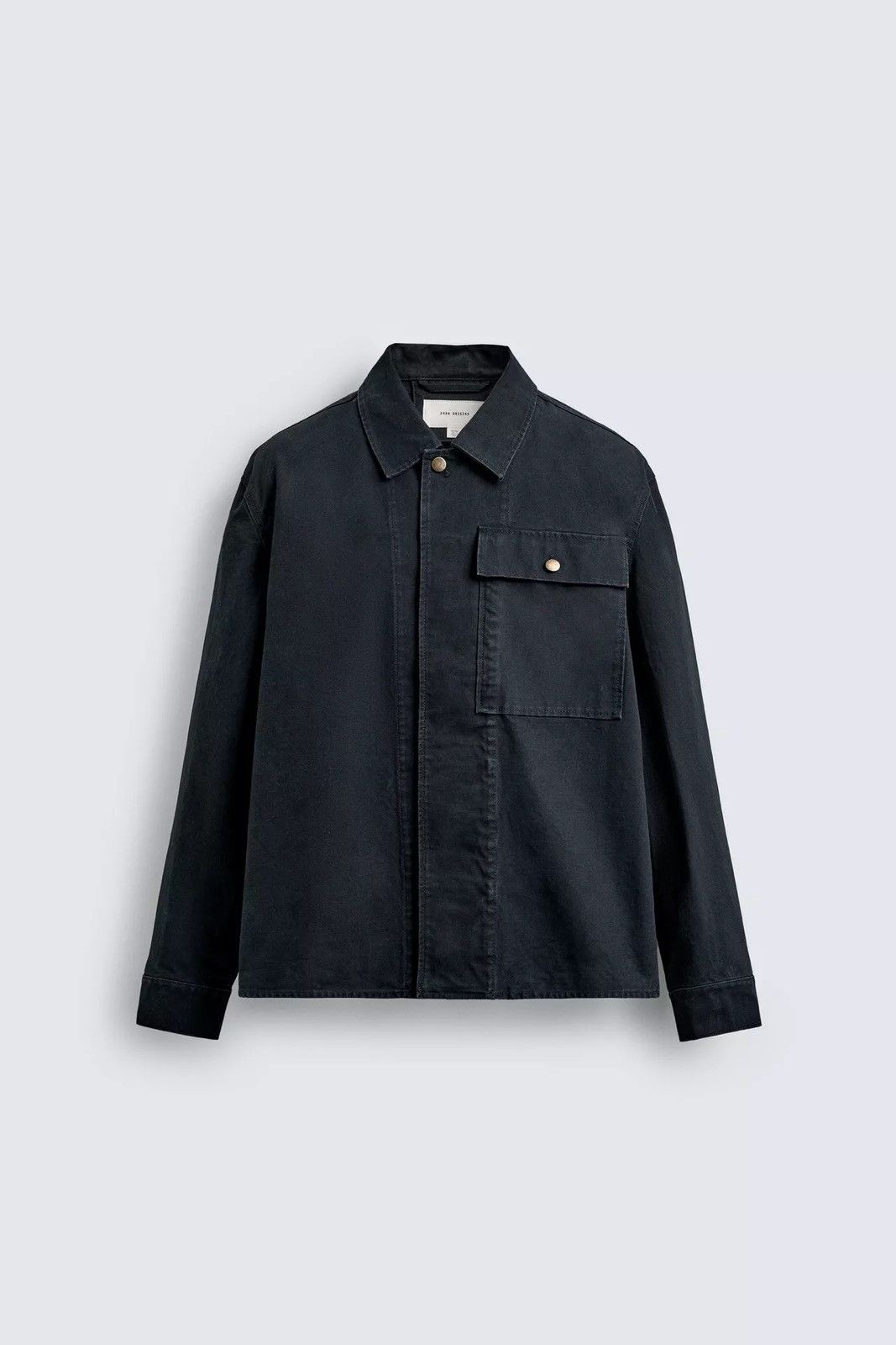 Zara CANVAS OVERSHIRT WITH POCKET Size US L / EU 52-54 / 3 - 1 Thumbnail
