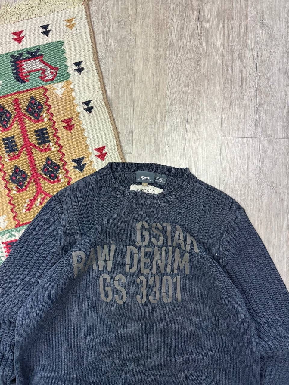G-Star × Japanese Brand Vintage G Star Y2K Knitted Sweater Size US L / EU 52-54 / 3 - 4 Thumbnail