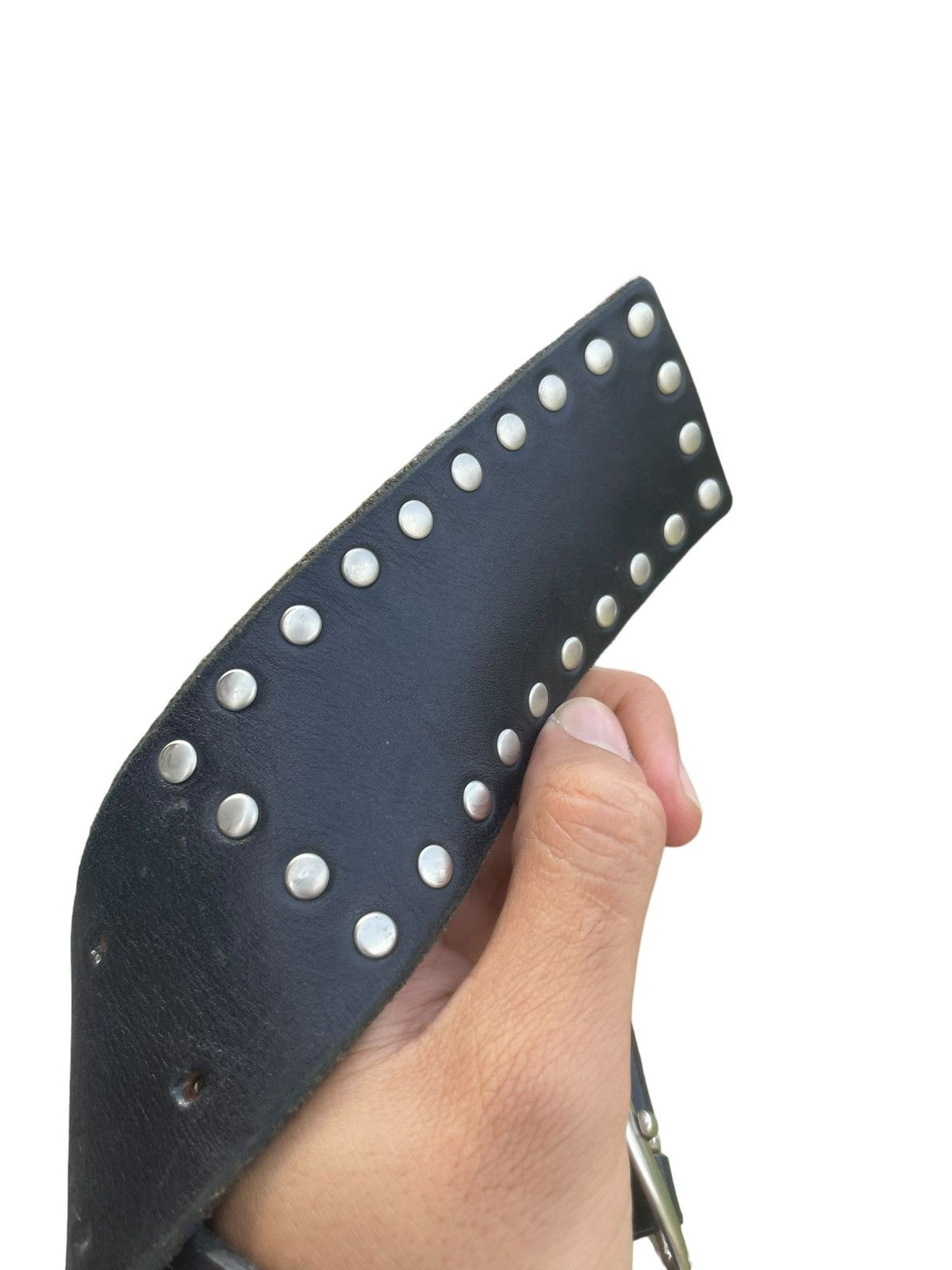 Yohji Yamamoto Y’s Yohji Yamamoto Studded Kenya Leather Belt Size ONE SIZE - 7 Thumbnail