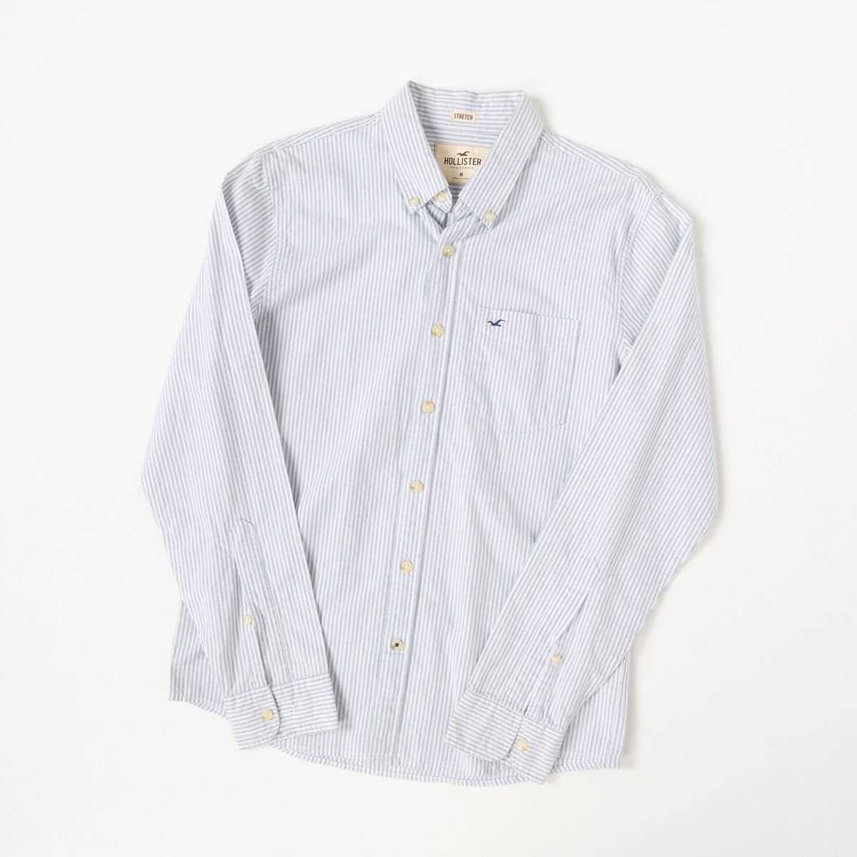 Hollister Hollister Striped Button Up Shirt Stretch Casual Long Sleeve Size US M / EU 48-50 / 2 - 1 Thumbnail