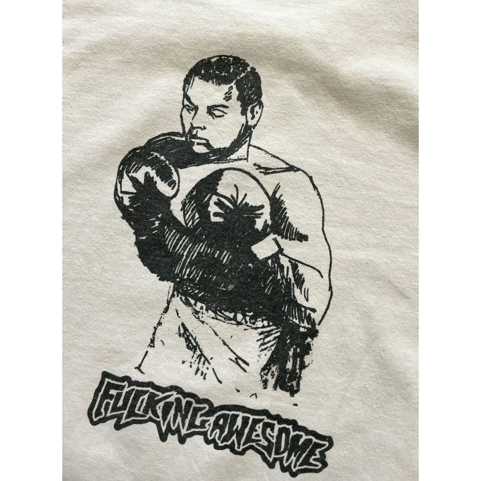 Fucking Awesome VINTAGE Fucking Awesome Boxing Auto Car White Black Graphic S/S Crewneck T-Shirt M Mens Size US M / EU 48-50 / 2 - 2 Thumbnail