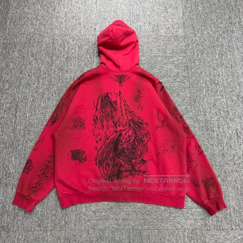 Balenciaga Balenciaga Tattoo Pattern Hooded Sweatshirt Size US M / EU 48-50 / 2 - 5 Thumbnail