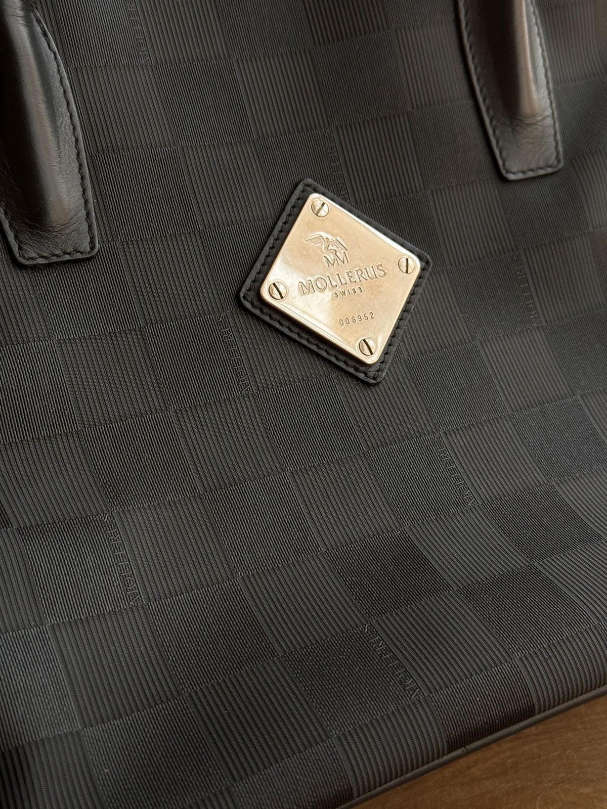 Maison Mollerus × Vintage Vintage Mollerus Swiss Monogram Black Luxury Bag Size ONE SIZE - 3 Thumbnail