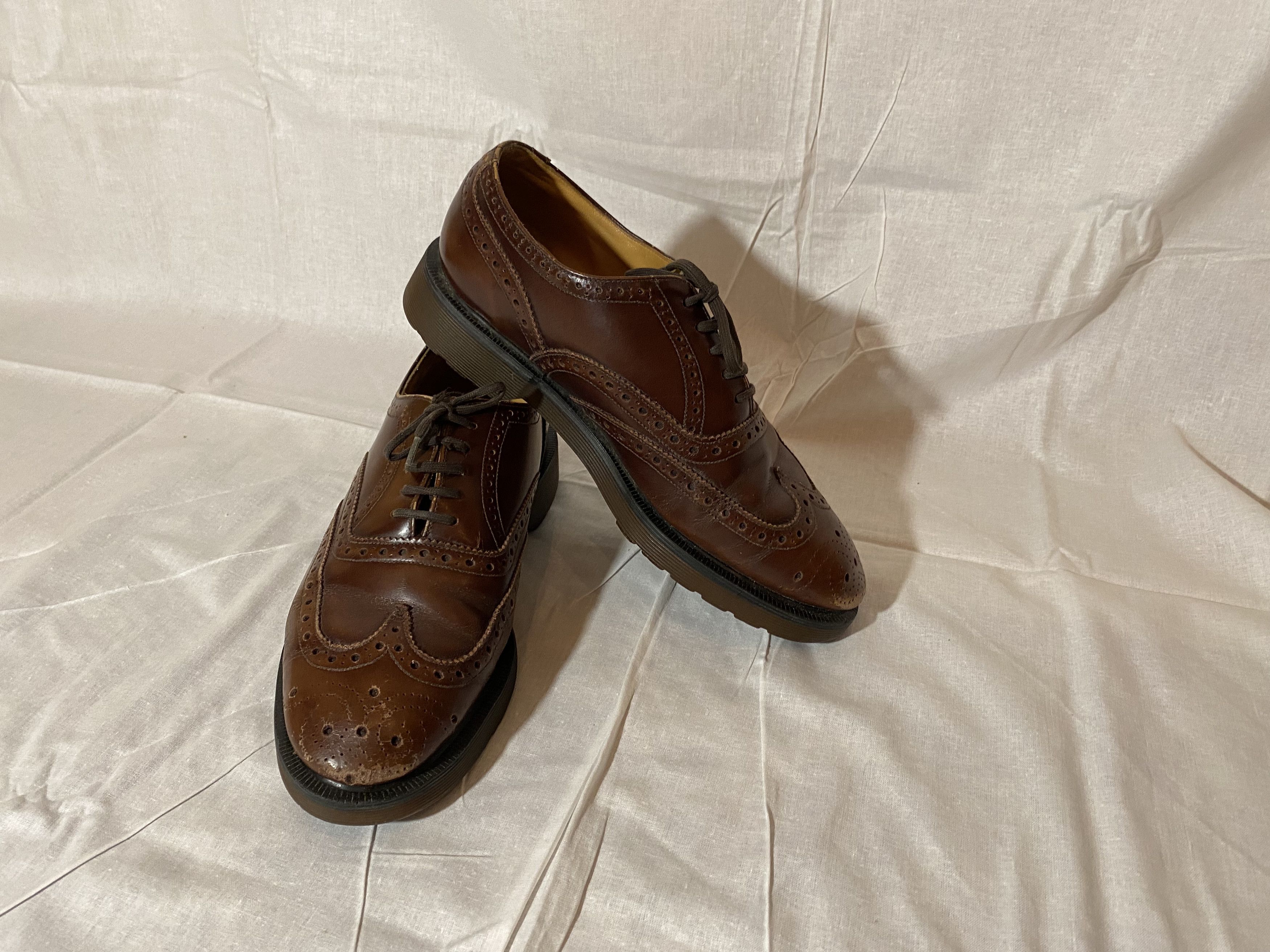 Dr. Martens Dr Martens Brown Brogue Shoes Made In England Size US 8 / EU 41 - 3 Thumbnail