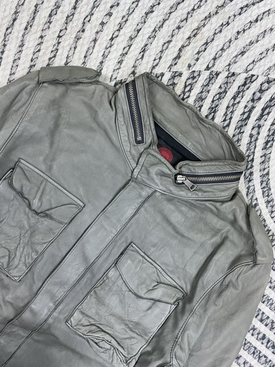 Japanese Brand Vintage Military Leather Field Jacket Jun Hashimoto Inspired Size US S / EU 44-46 / 1 - 7 Thumbnail