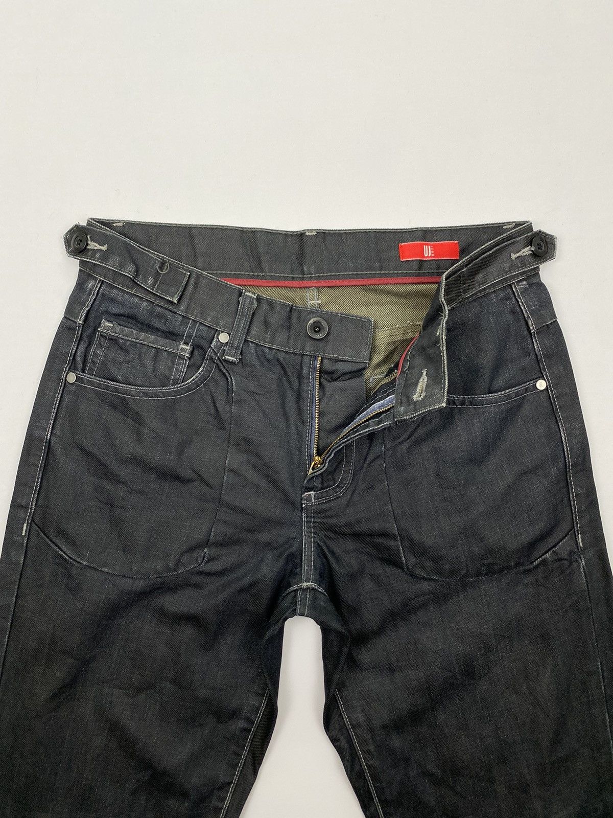 Japanese Brand UJ Distressed Waxed Jeans Size US 30 / EU 46 - 5 Thumbnail